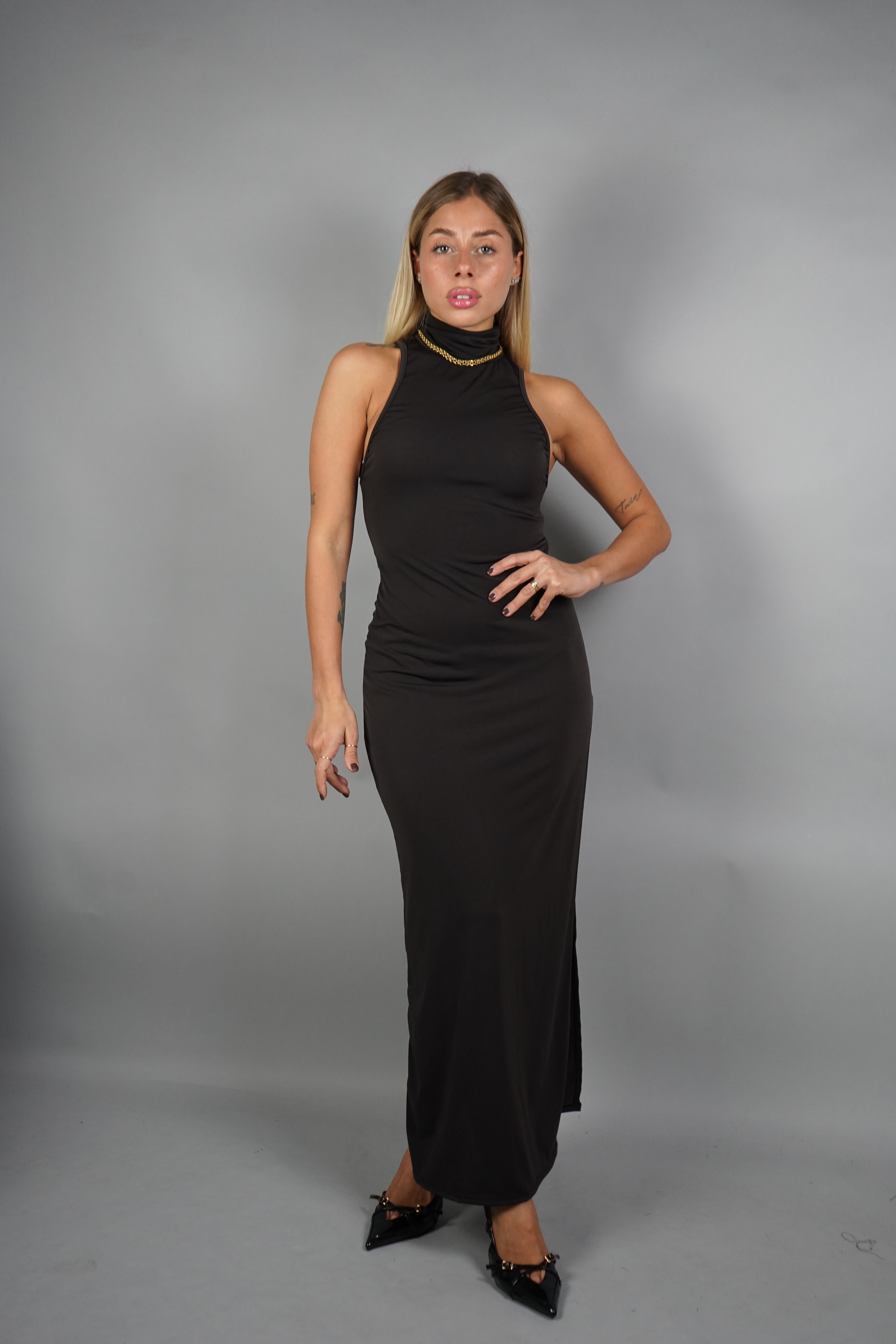 LONG DRESS DEA MARRONE