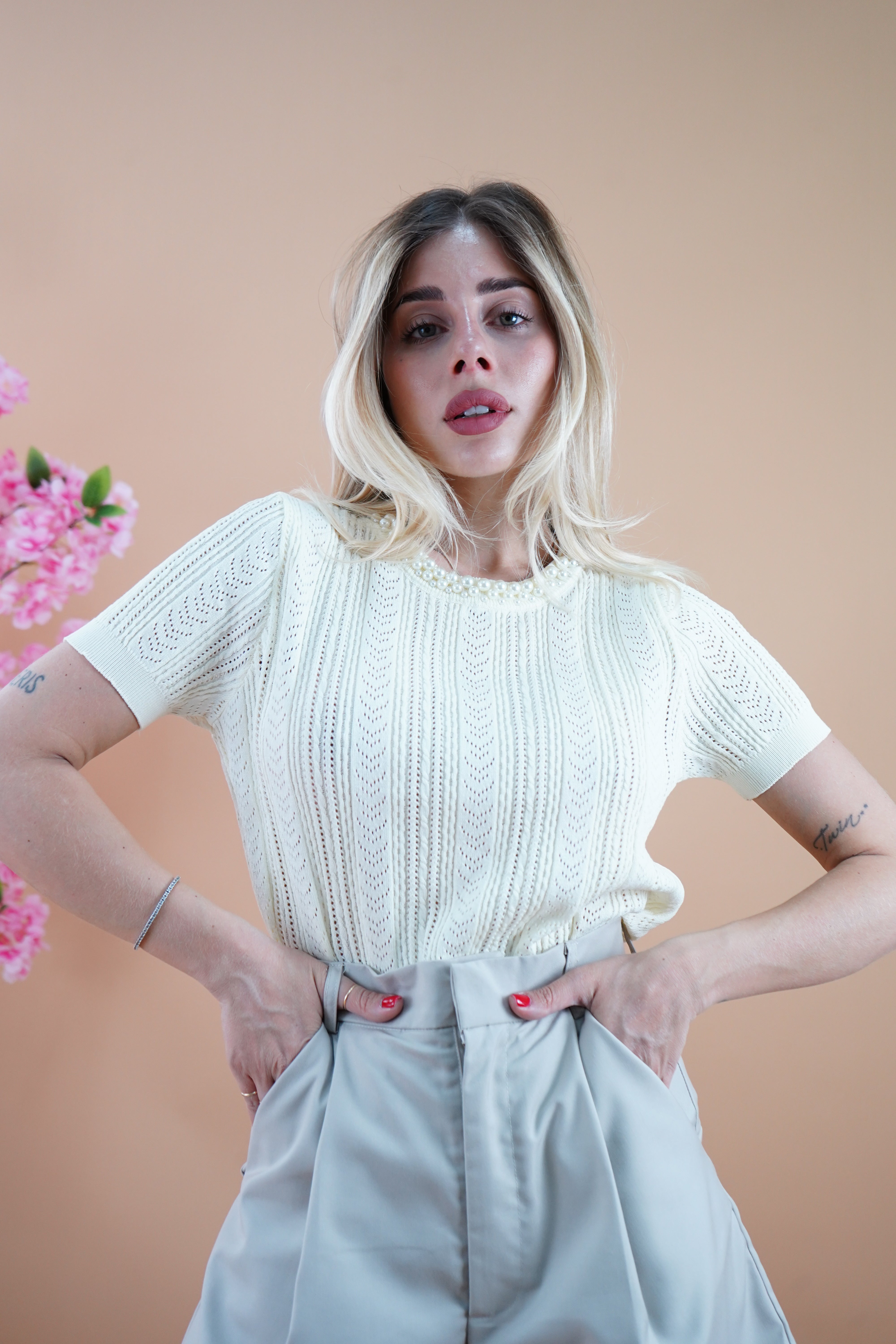 MAGLIA MARZIA GIALLO BURRO