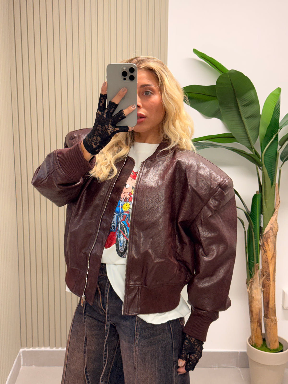 BOMBER CON SPALLINE BORDEAUX
