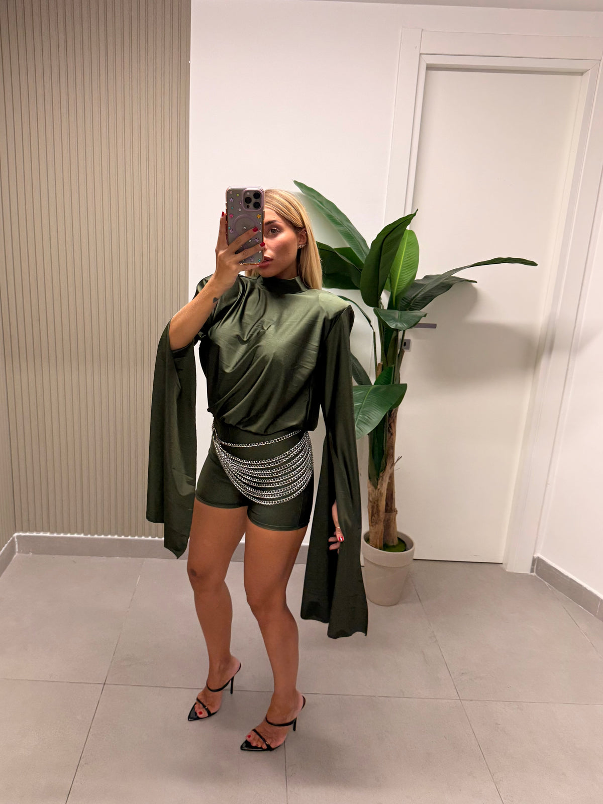 MINI JUMPSUIT CIGNO VERDE