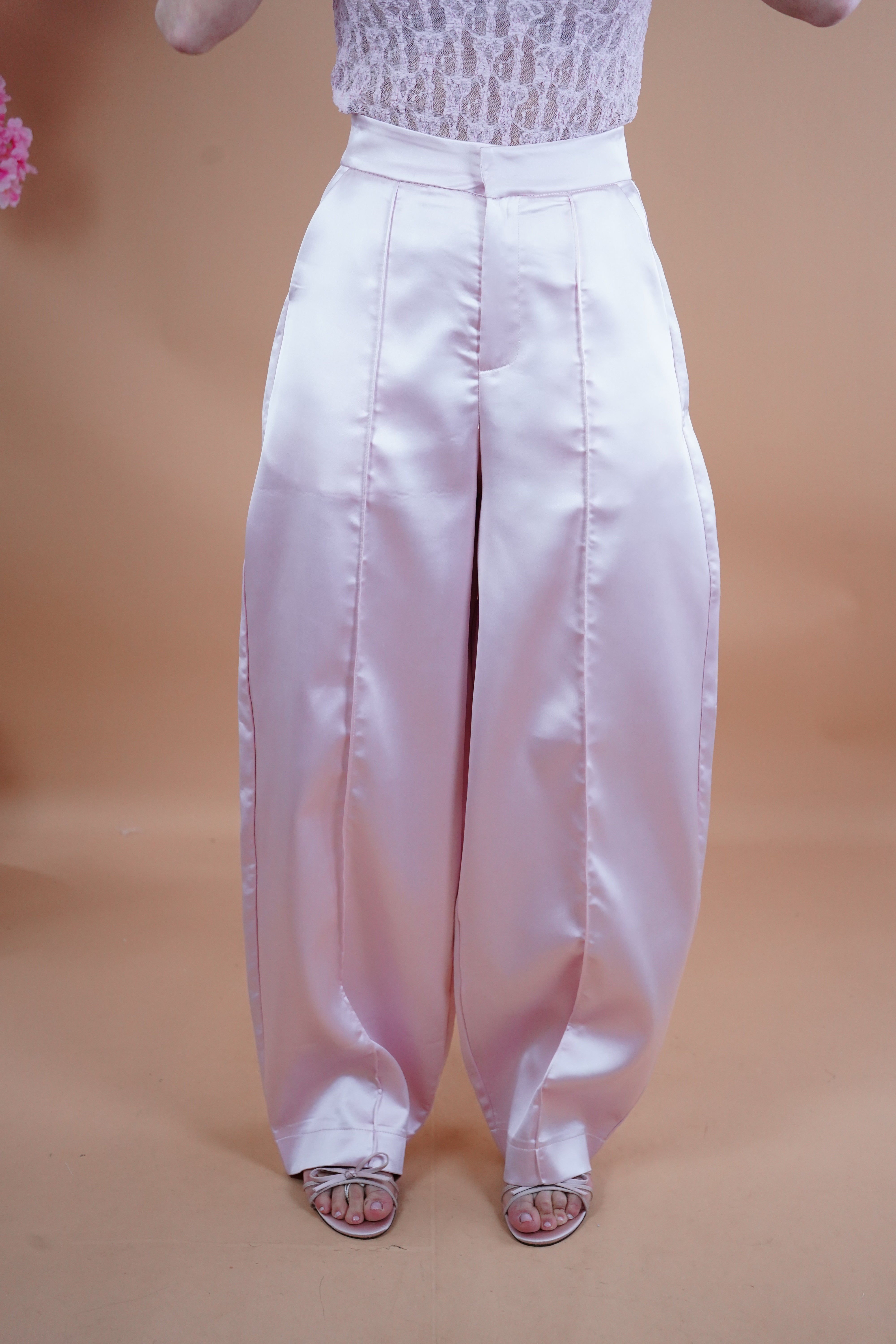 PANTALONE BALLON RASO ROSA