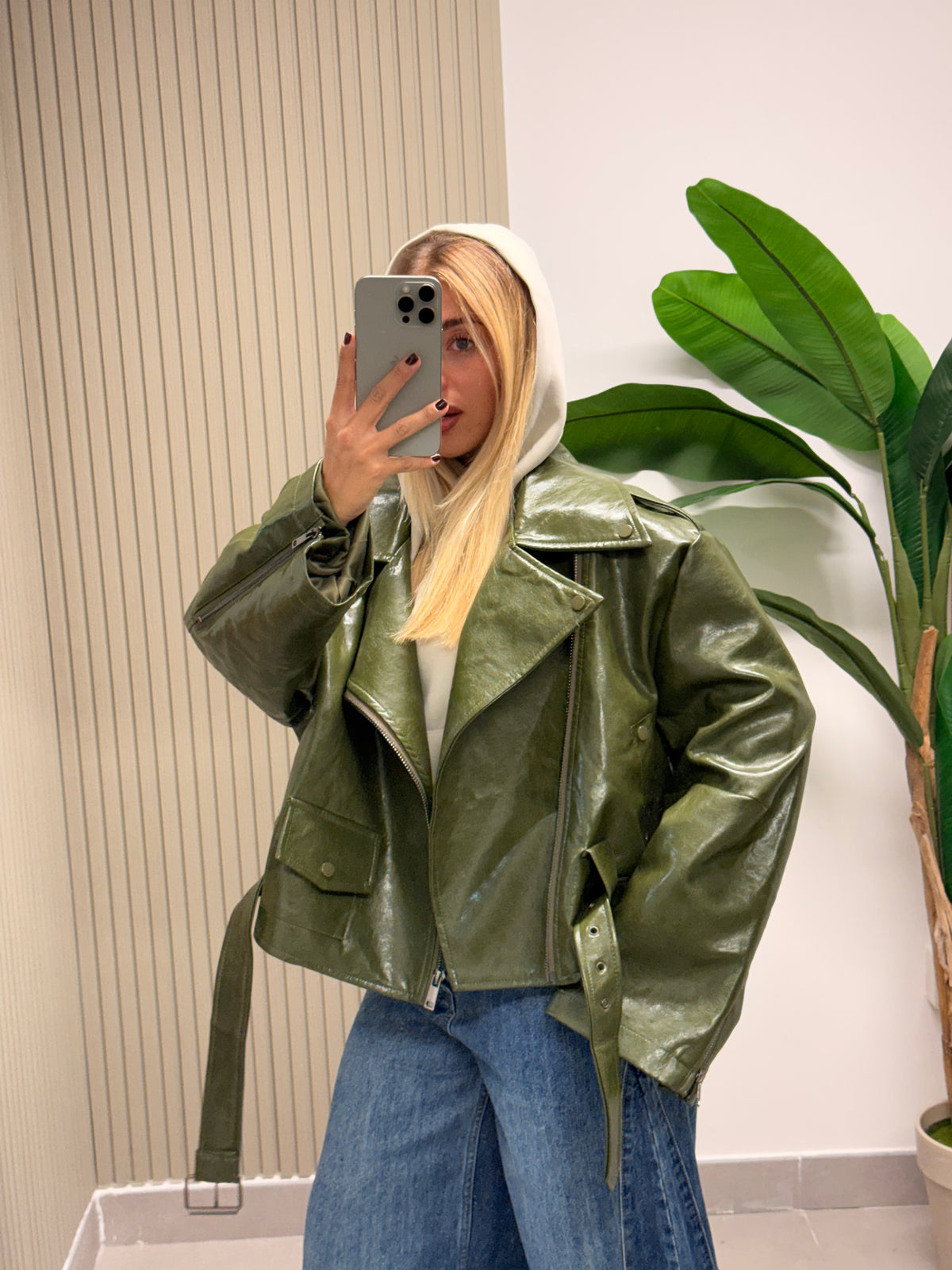 CHIODO ECOPELLE OVERSIZE MARSIGLIA VERDE