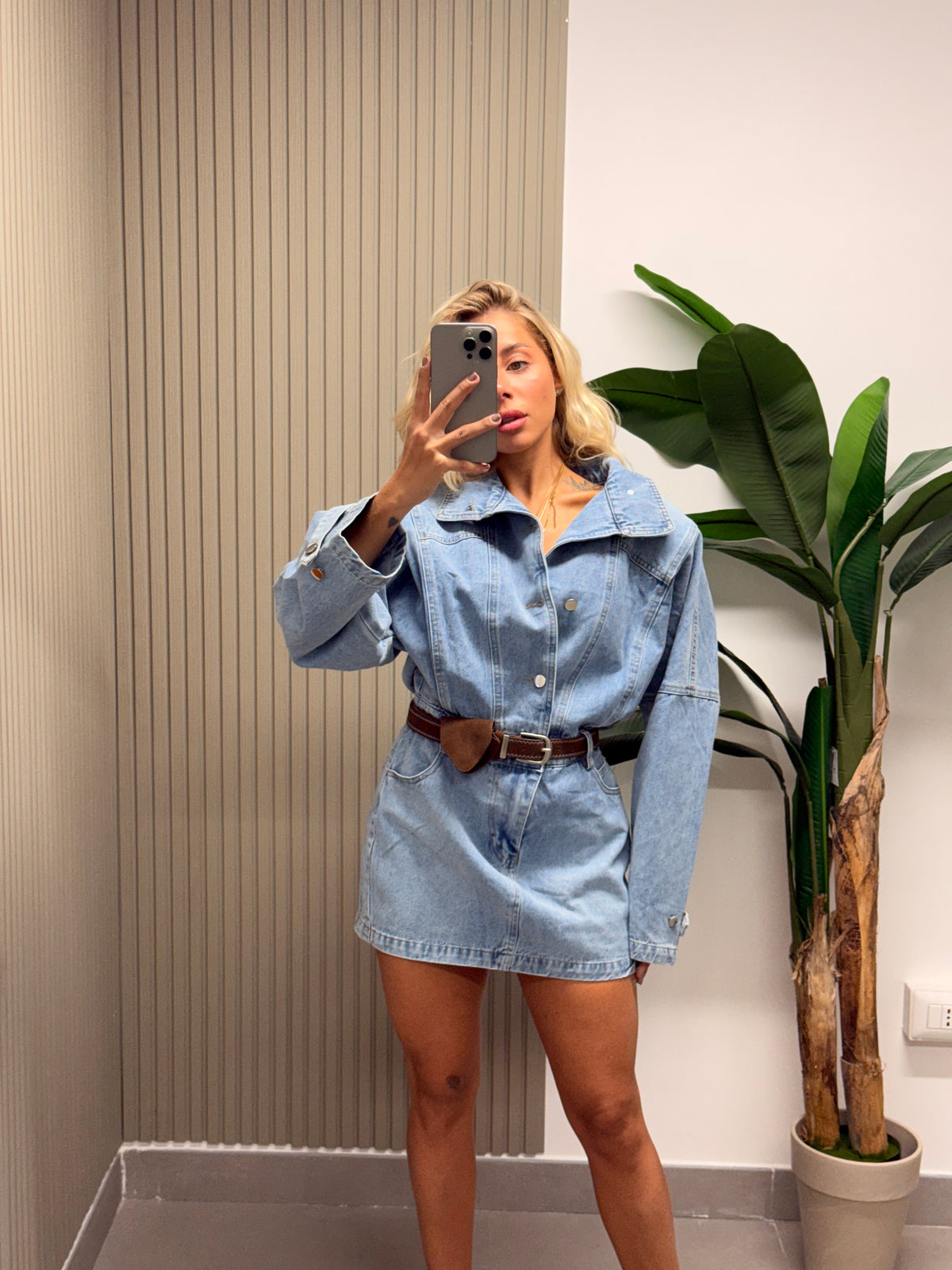 MINI DRESS DENIM CON SPALLINA