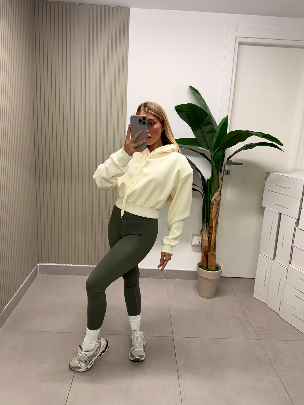 LEGGINGS MODELLANTE VERDE MILITARE
