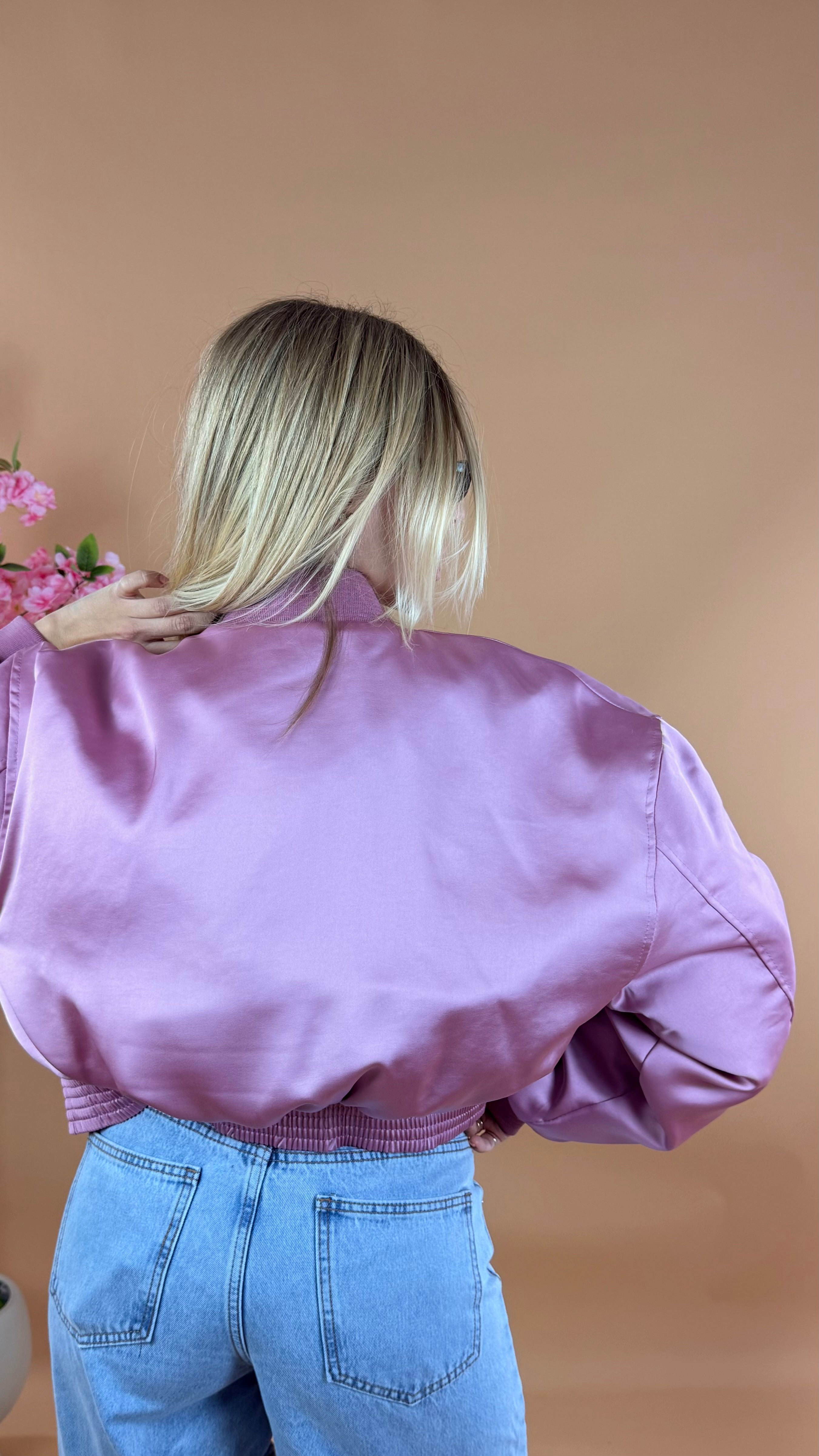 BOMBER RASO LUMINA ROSA