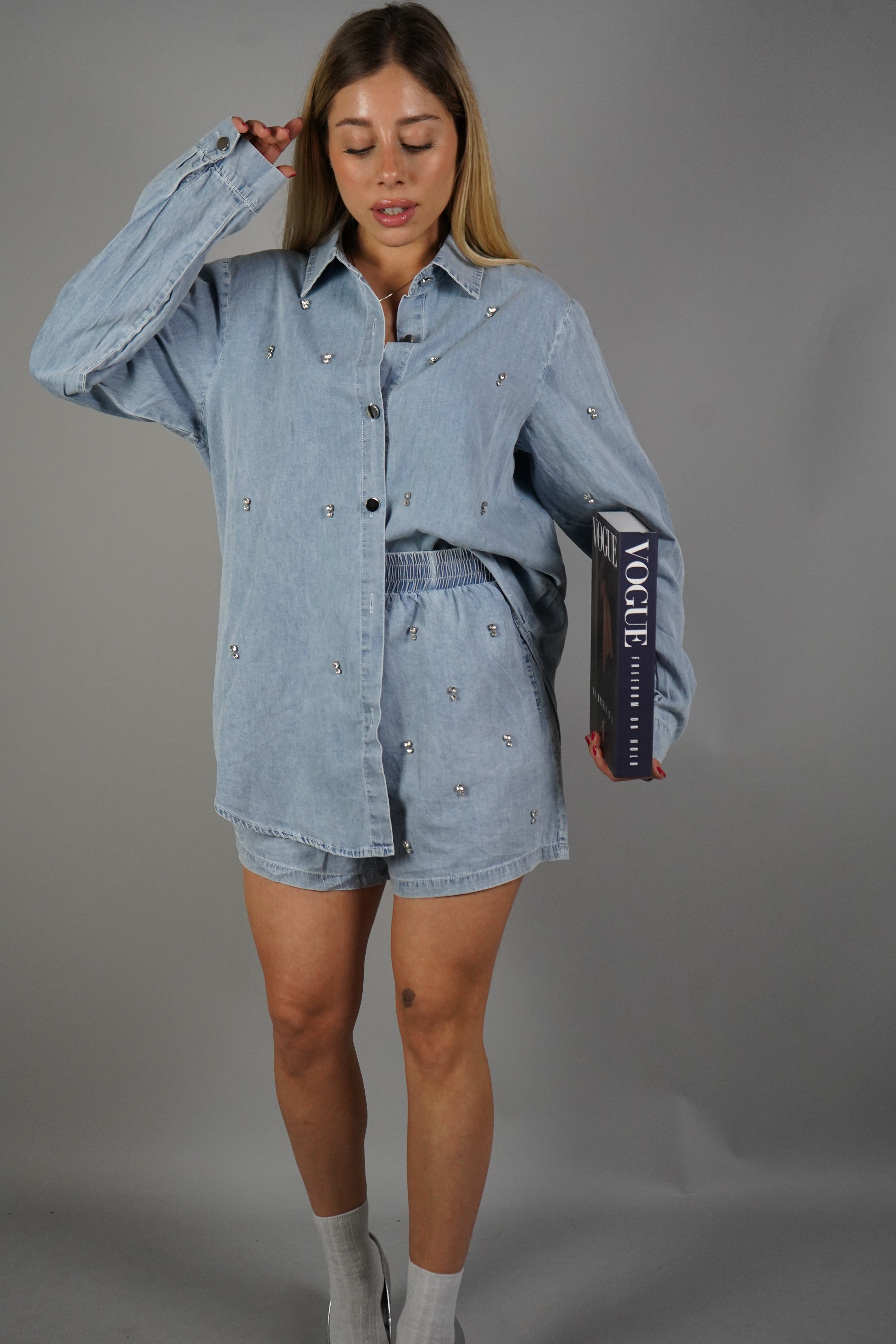 COORDINATO DENIM E STRASS