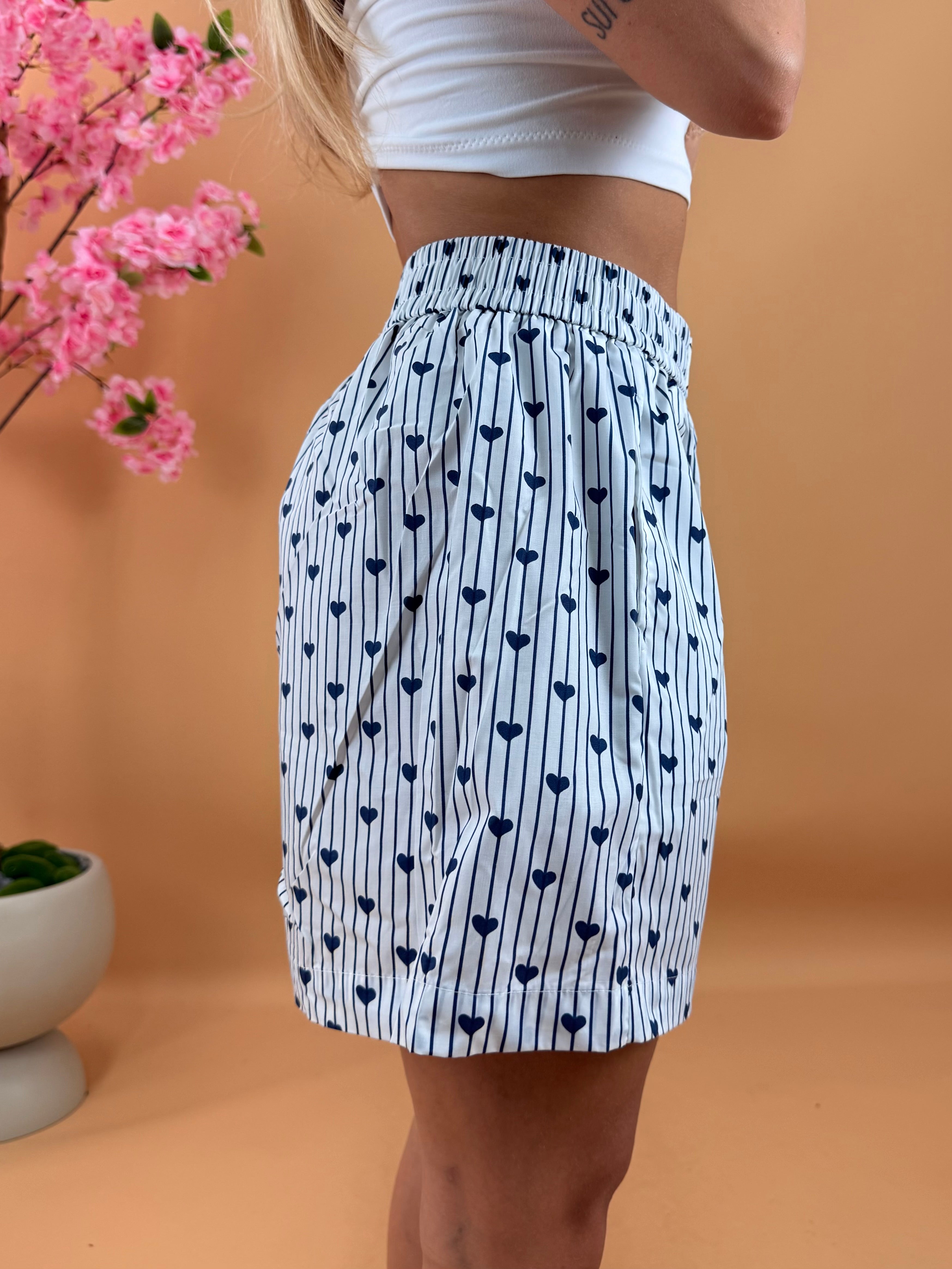 MINI SHORTS FANTASY CUORI BLU