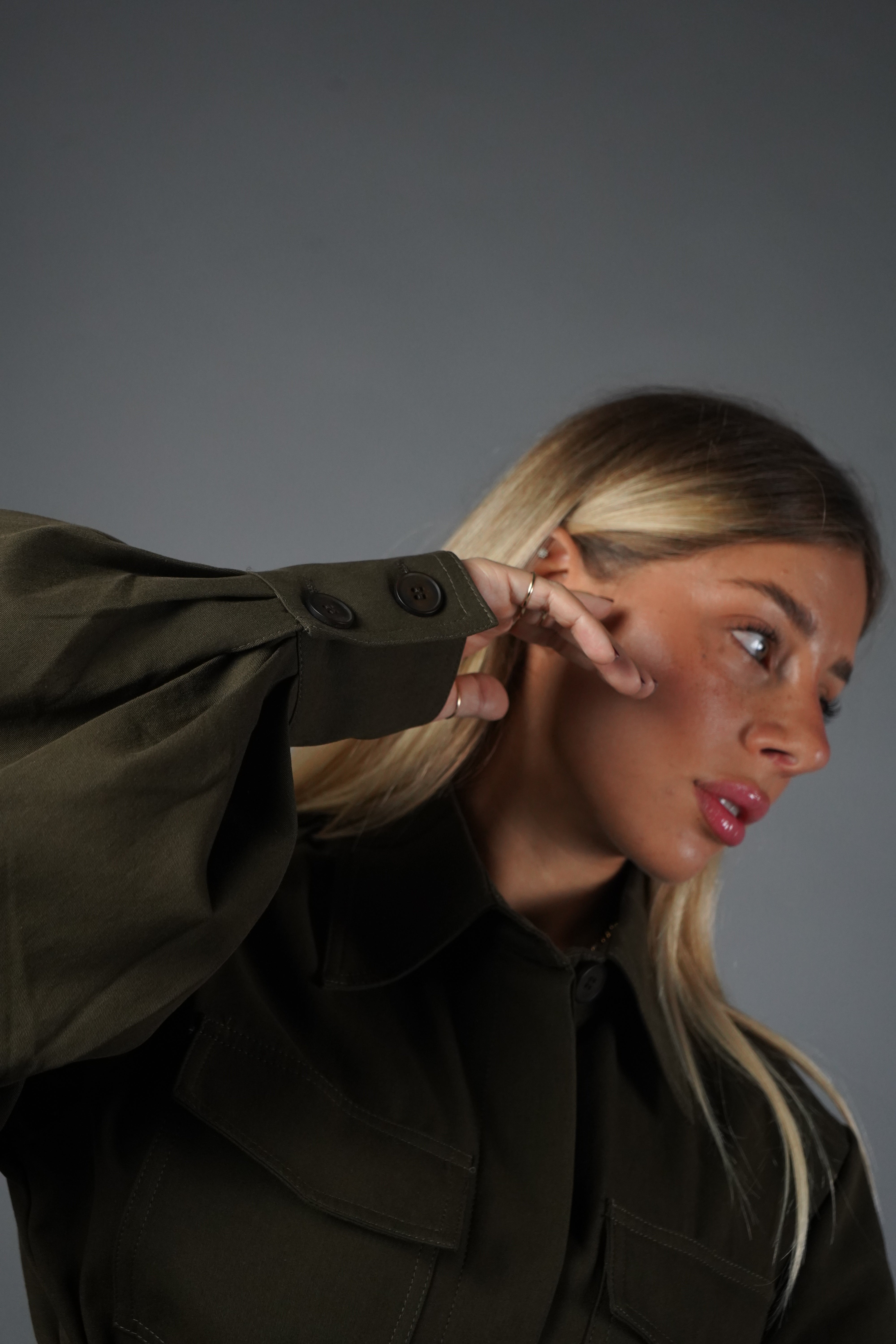 DRESS CAMICIA VERDE MILITARE