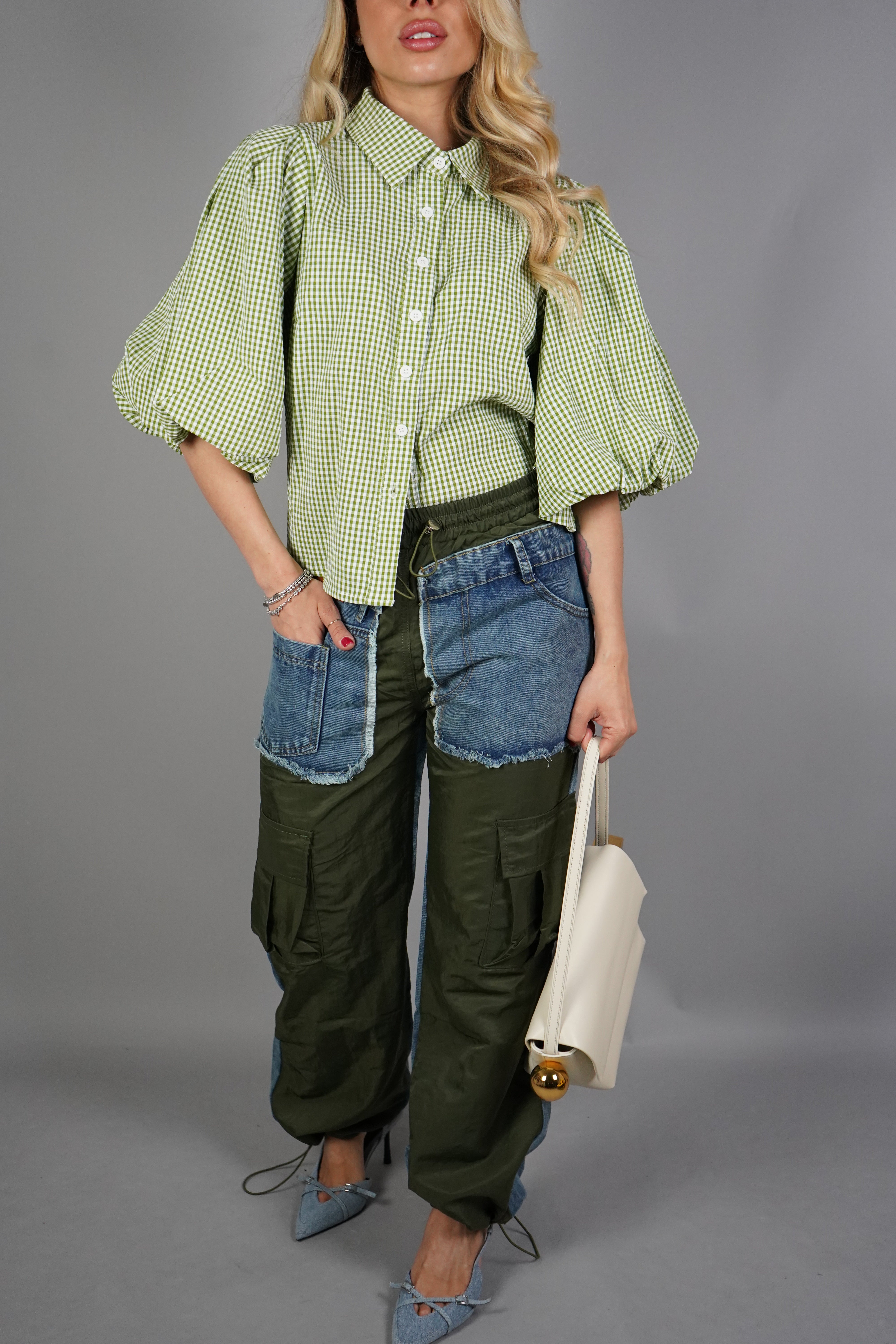 CARGO PARACHUTE DENIM MILITARE
