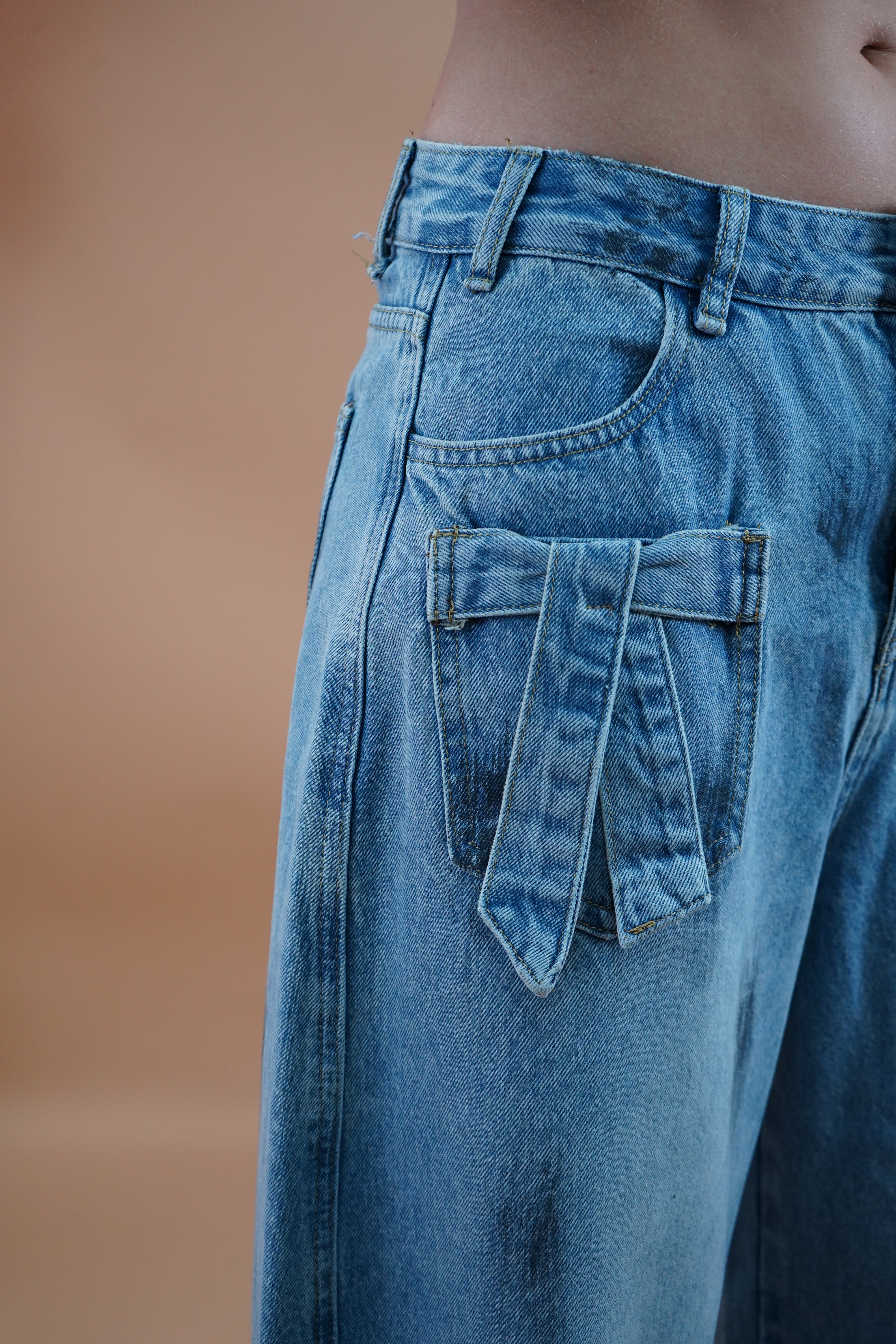 JEANS WIDE LEG FIOCCO