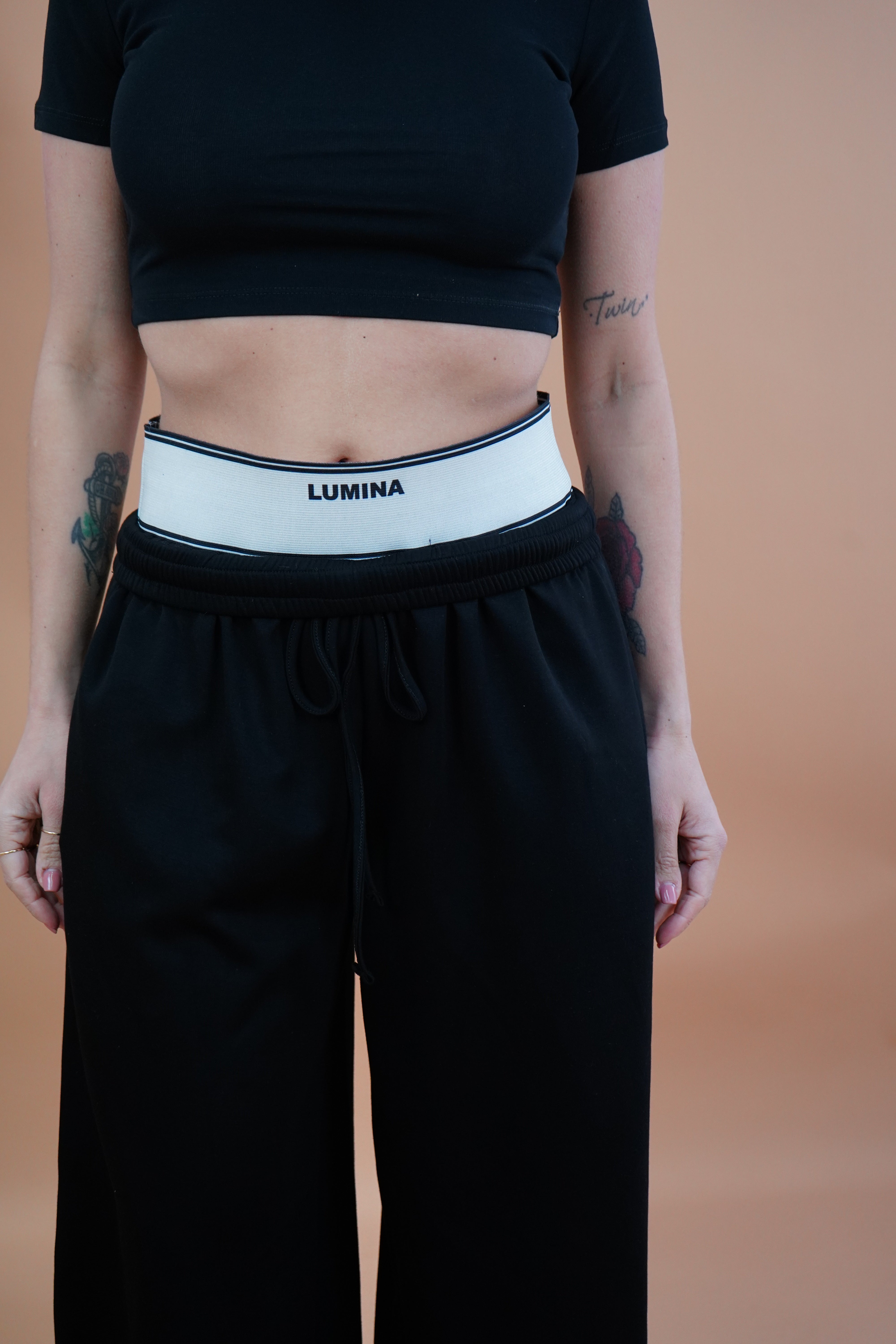 PANTALONE TUTA LUMINA NERO