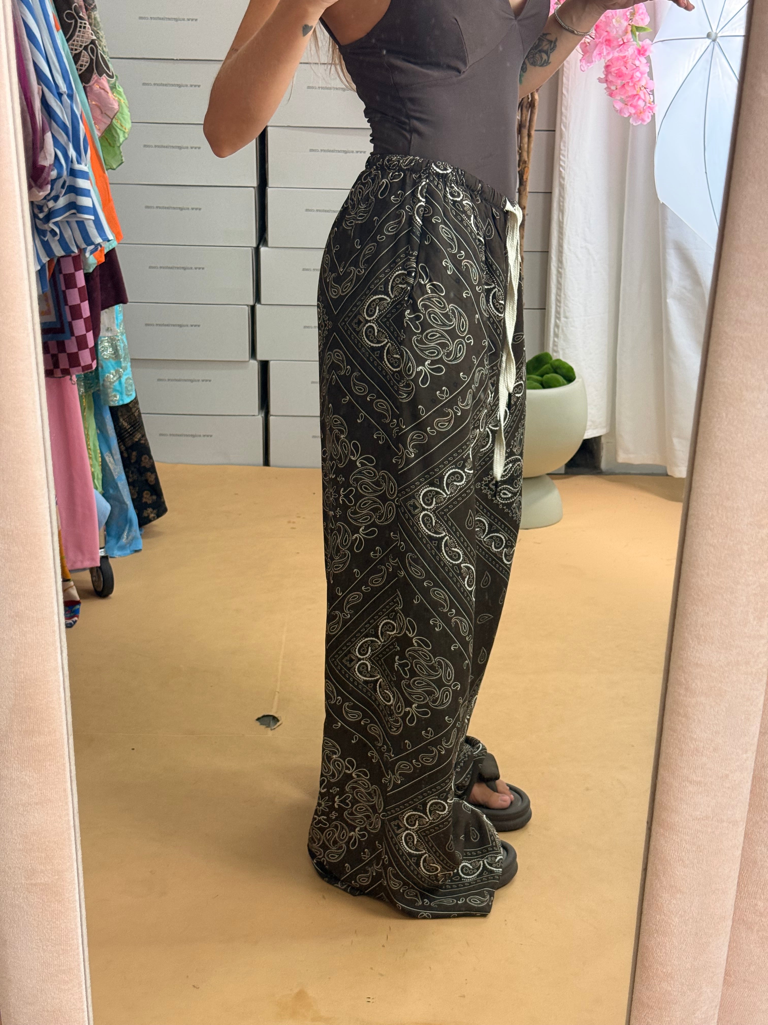 PANTALONE BANDANA MARRONE