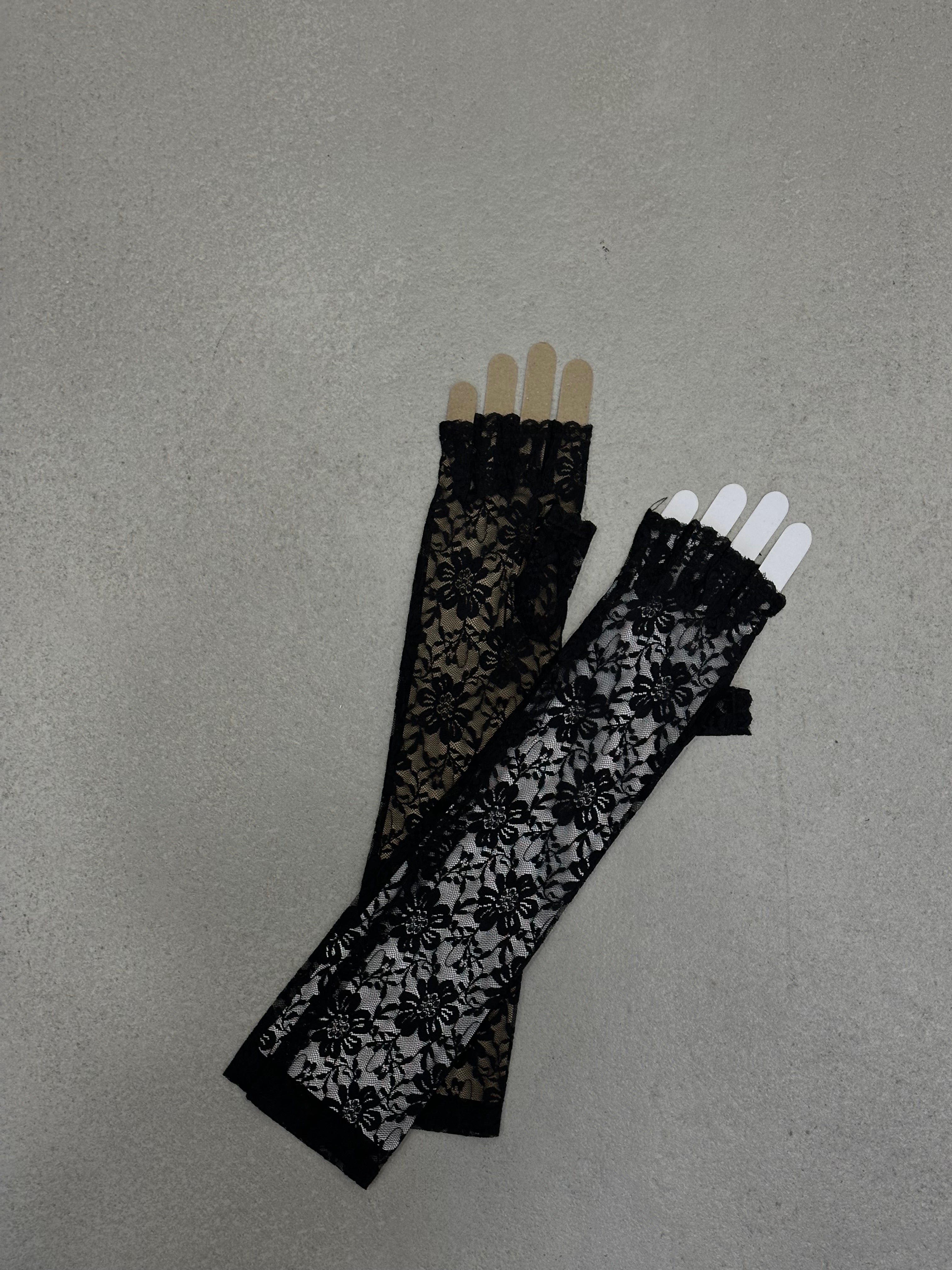 GUANTI IN PIZZO LUNGHI