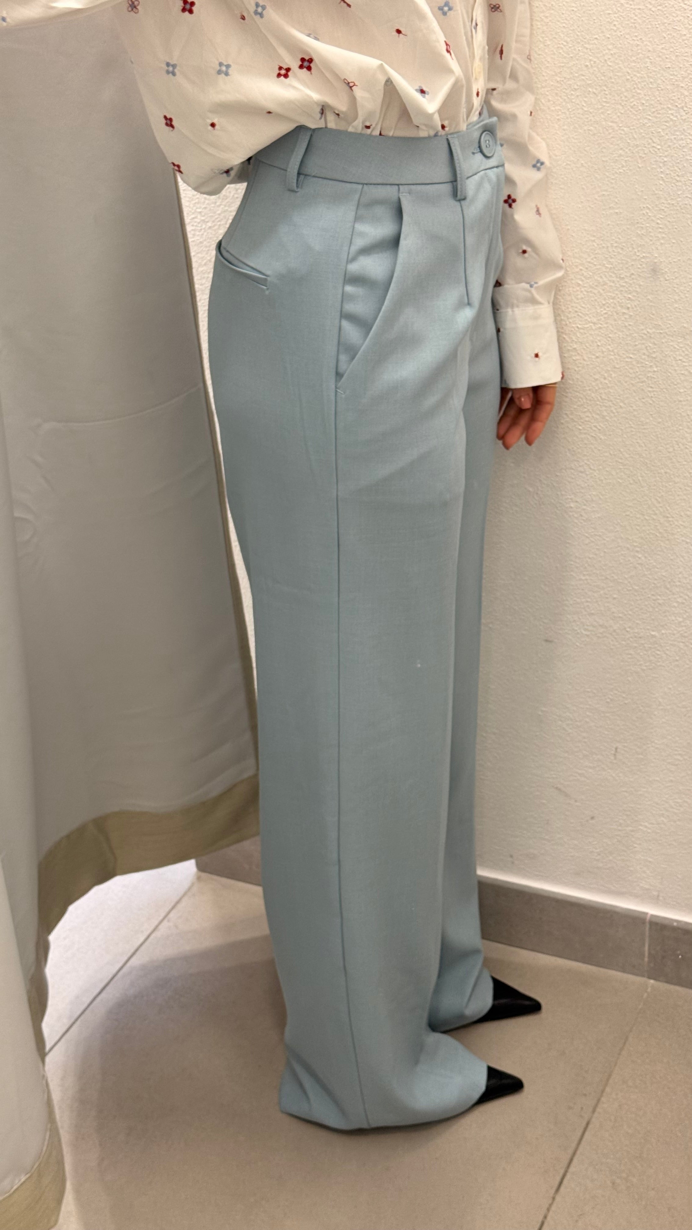PANTALONE OFFICE AZZURRO