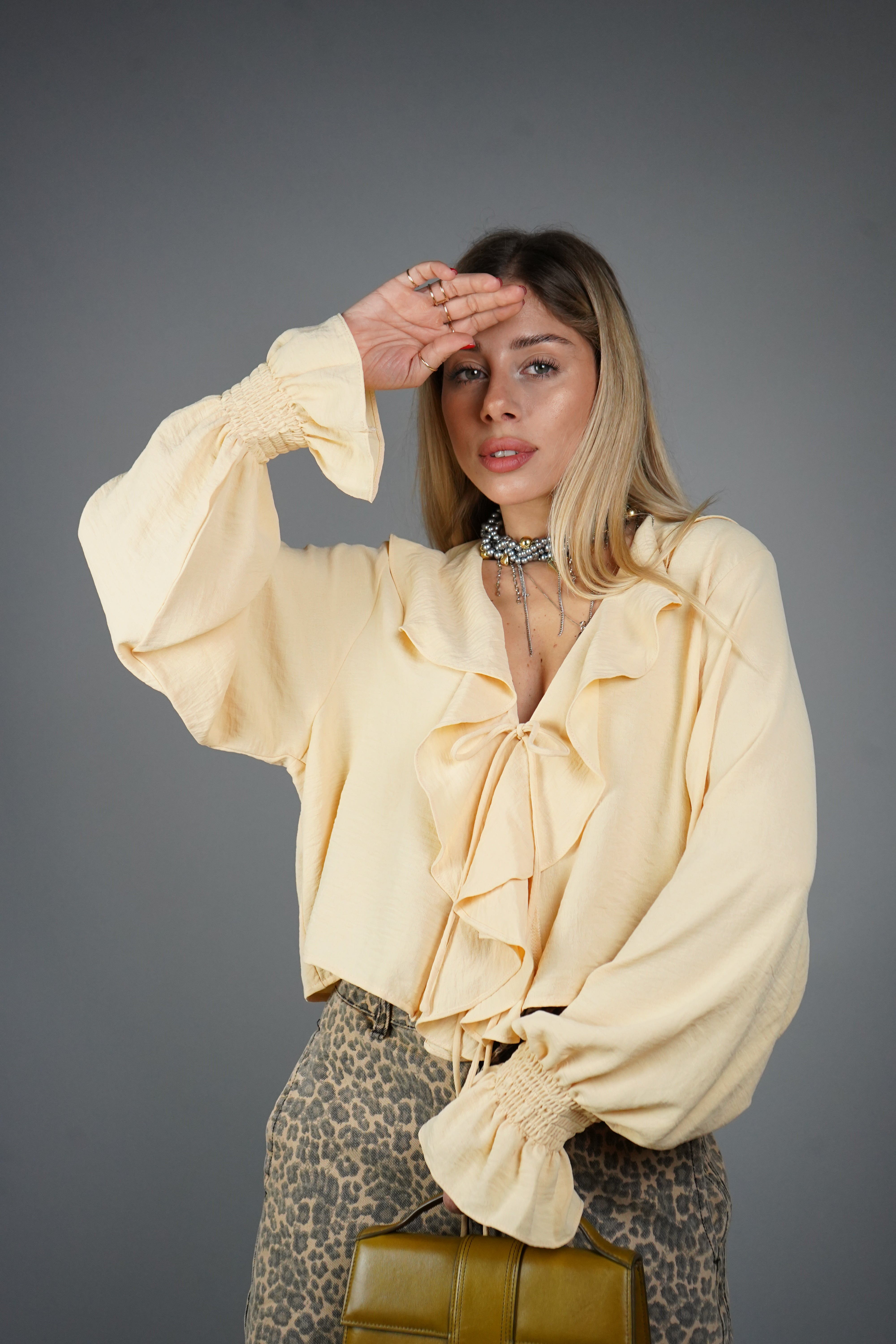 CAMICIA ROUCHES GIALLA