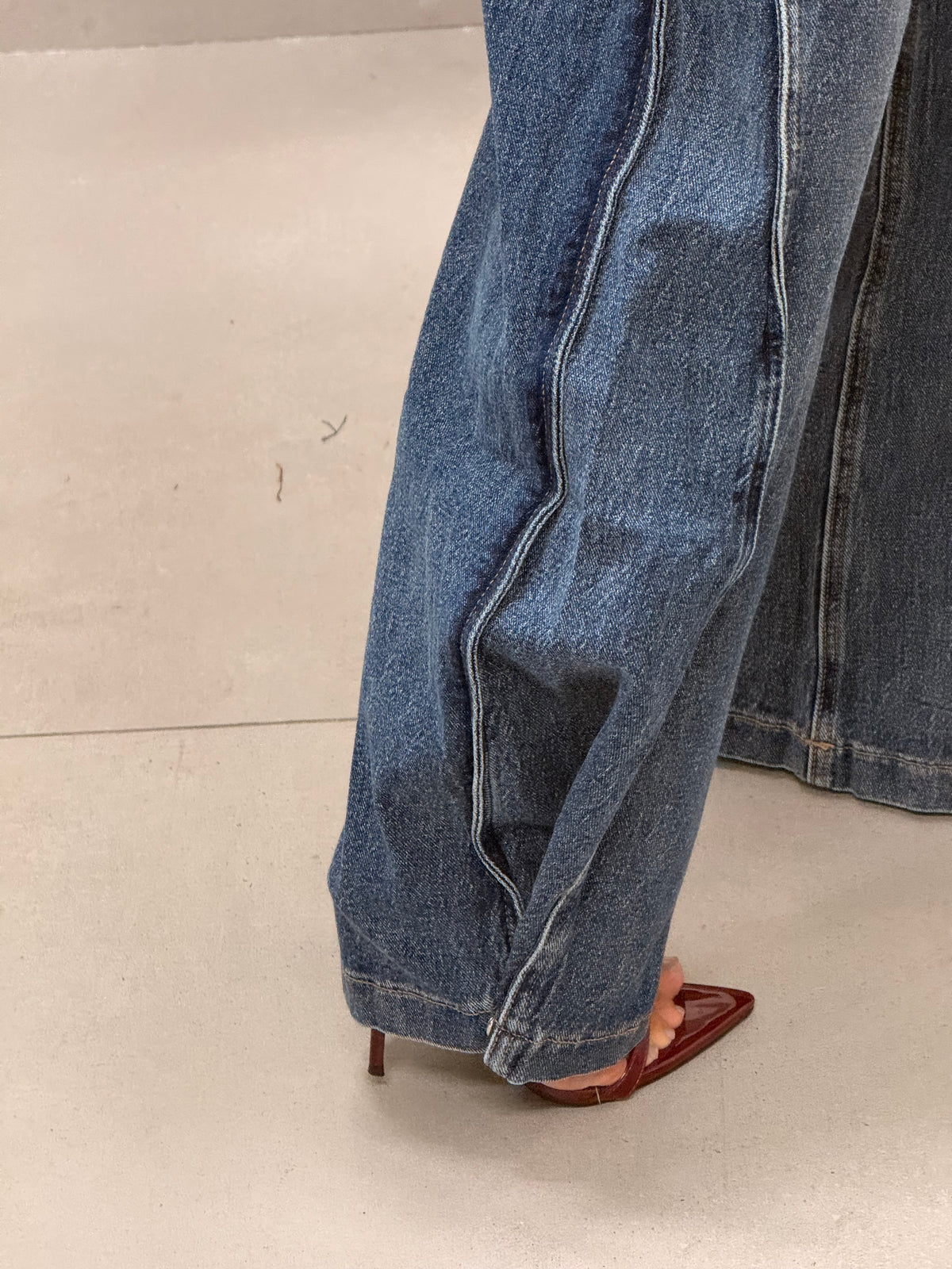 JEANS WIDE LEG BOTTONCINI