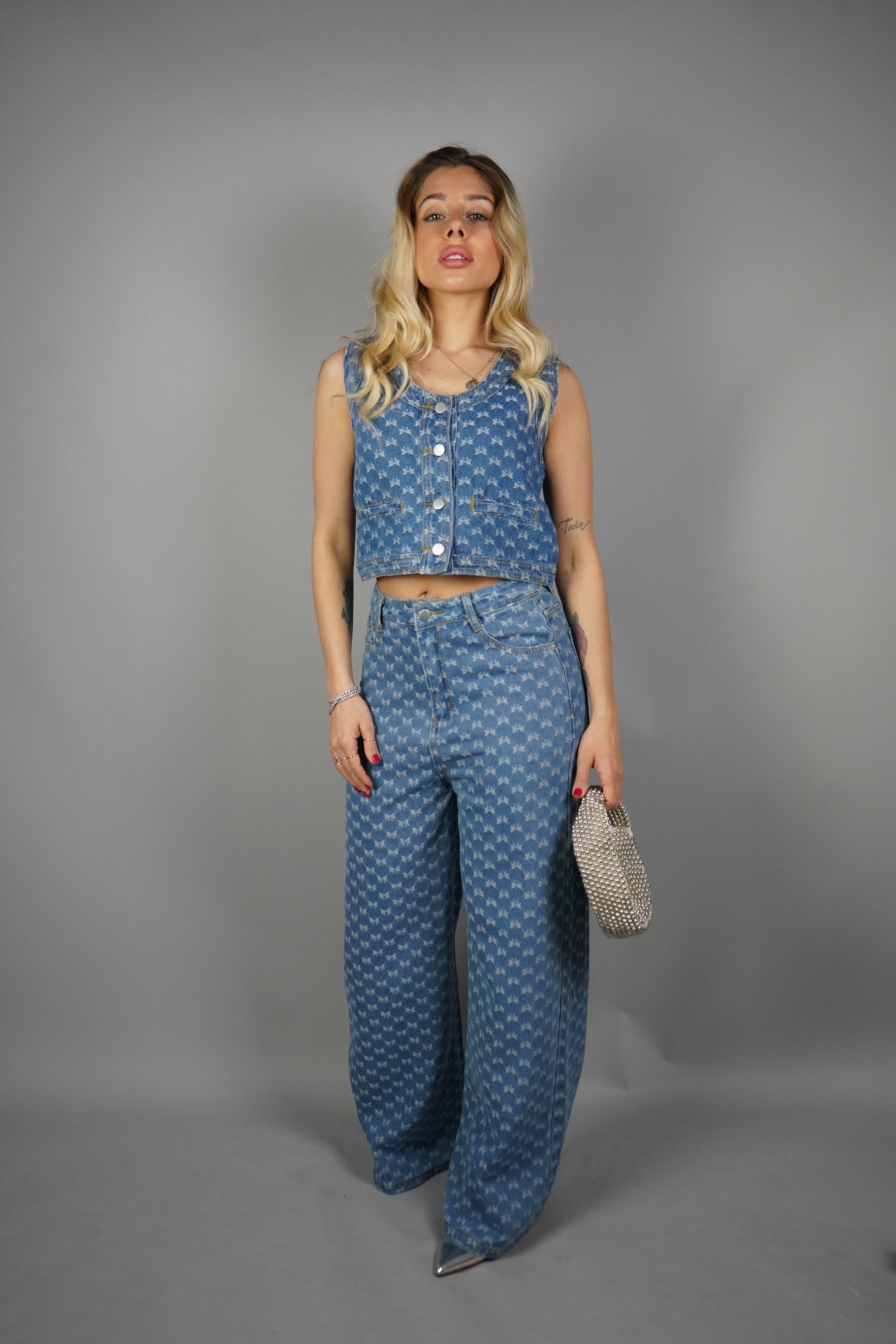 COORDINATO DENIM FIOCCO