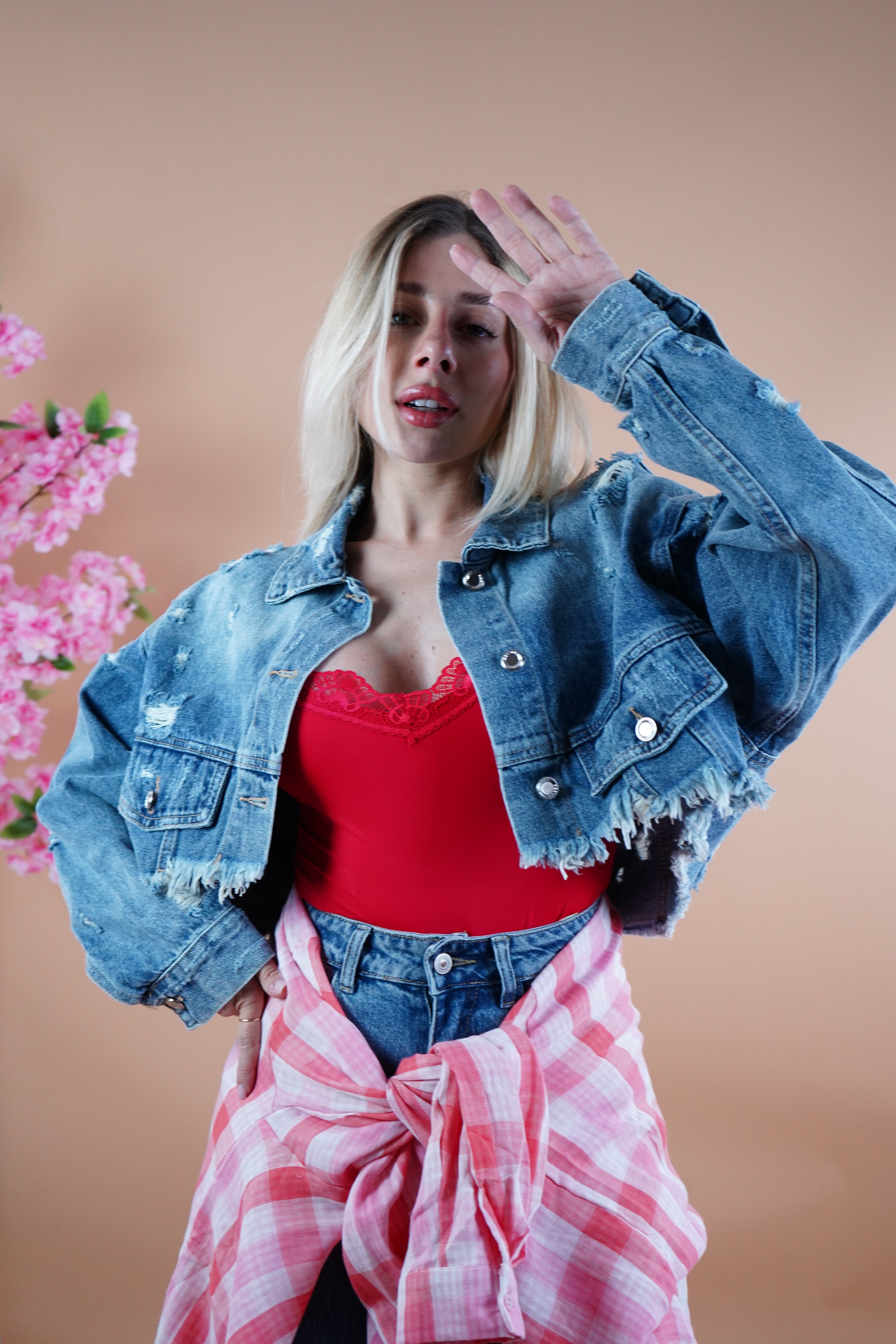 GIACCA CROP DENIM MIA