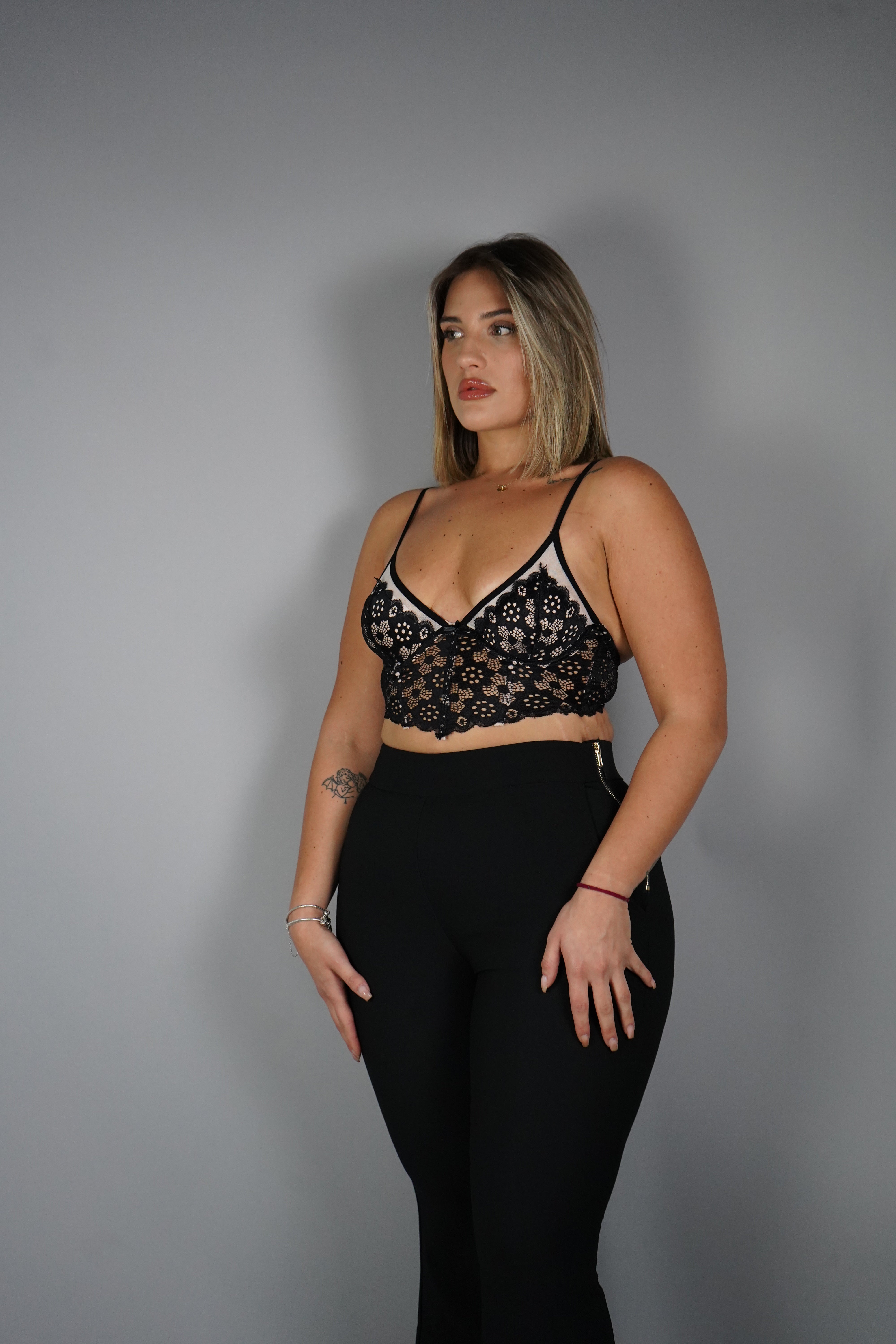 BRALETTE FIORI NERA