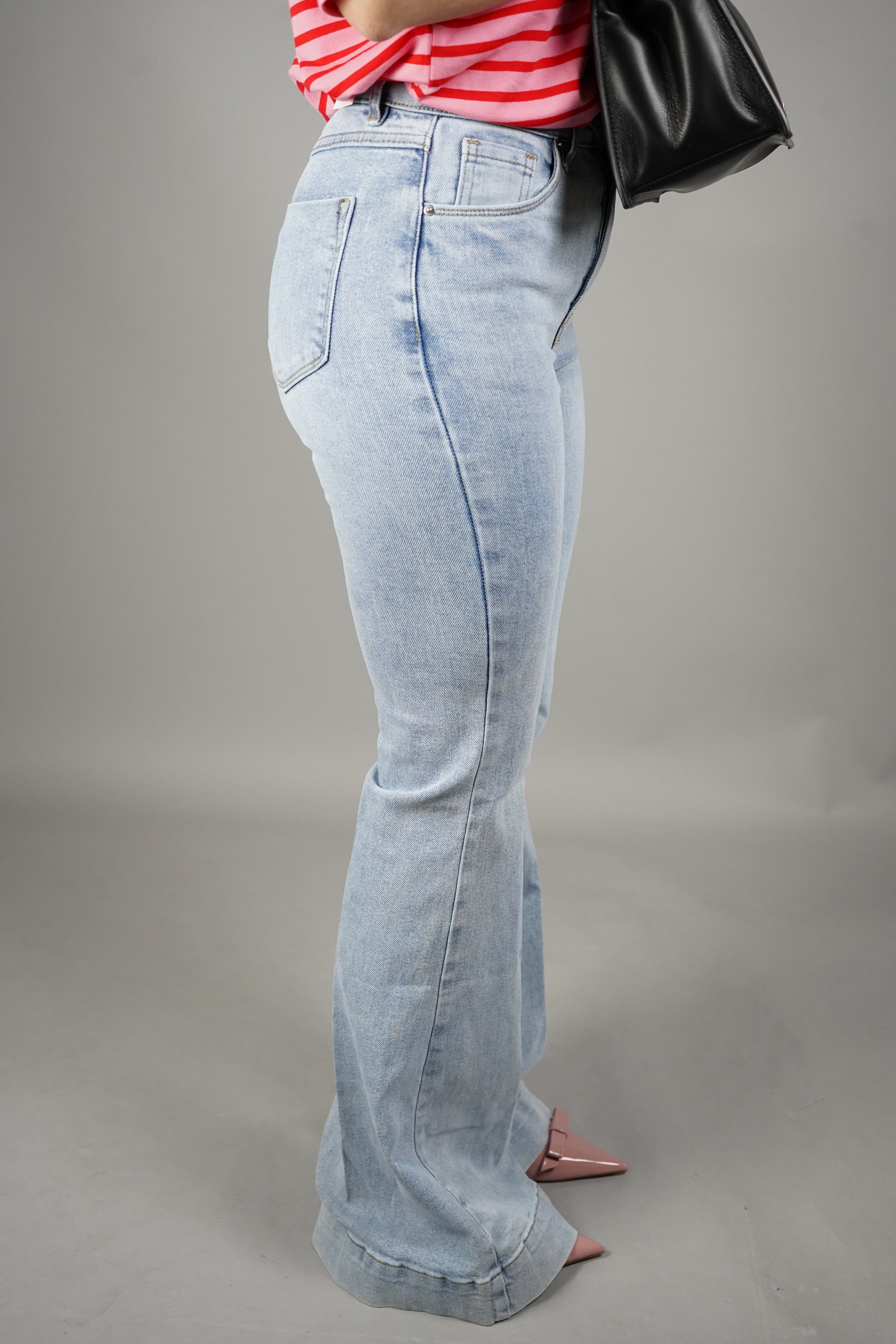 JEANS FLARE DENIM CHIARO