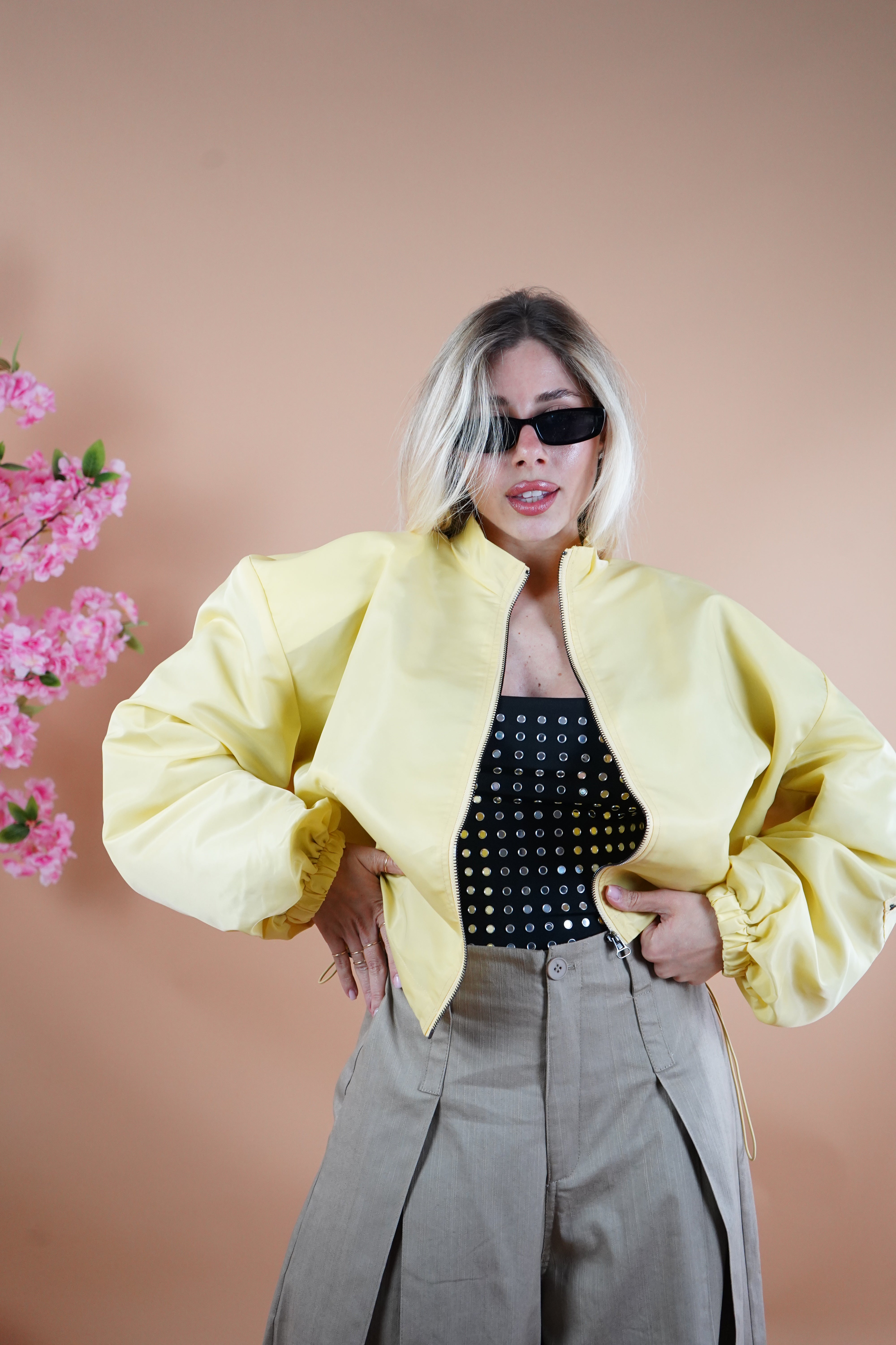 BOMBER SATIN AZARA GIALLO