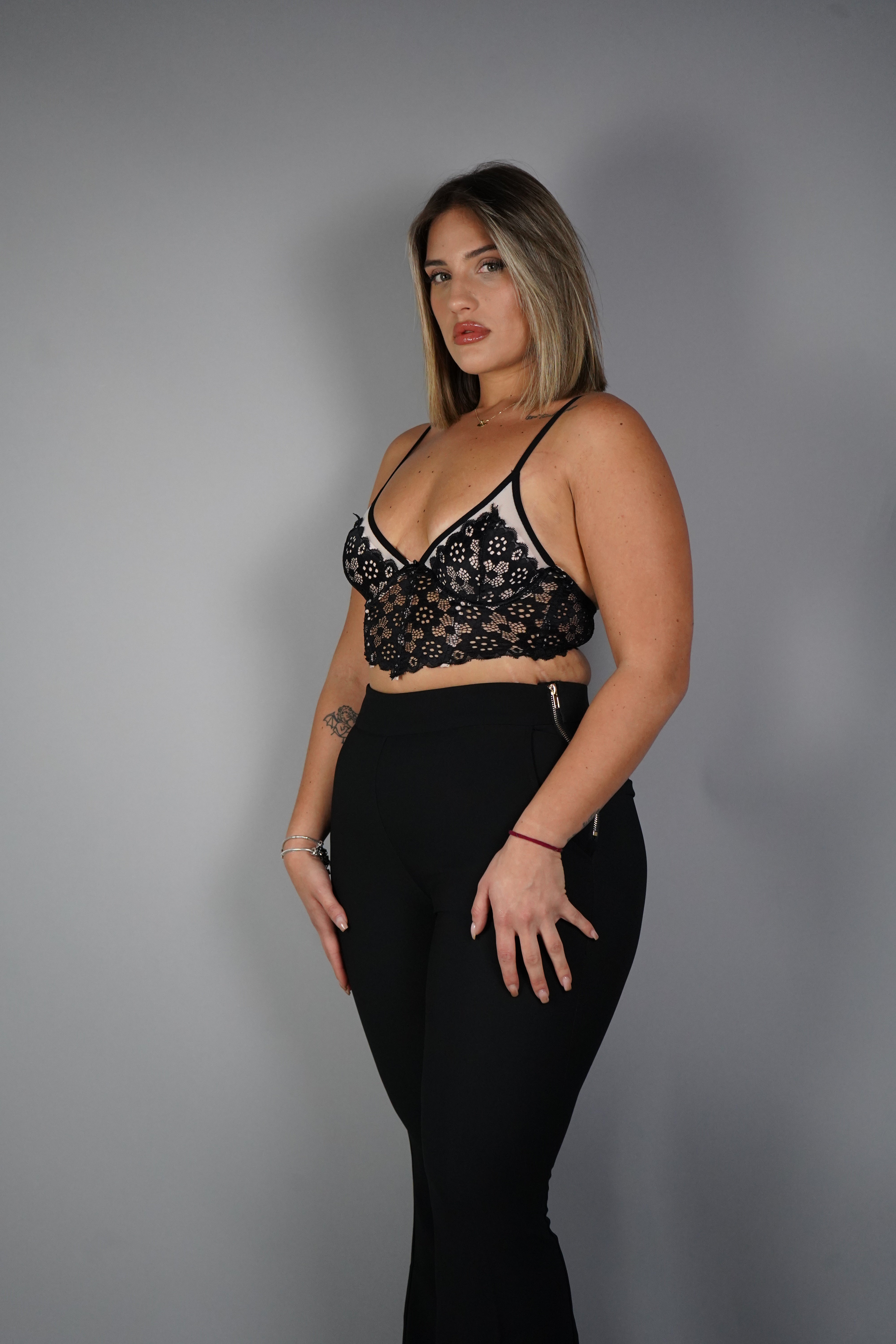 BRALETTE FIORI NERA