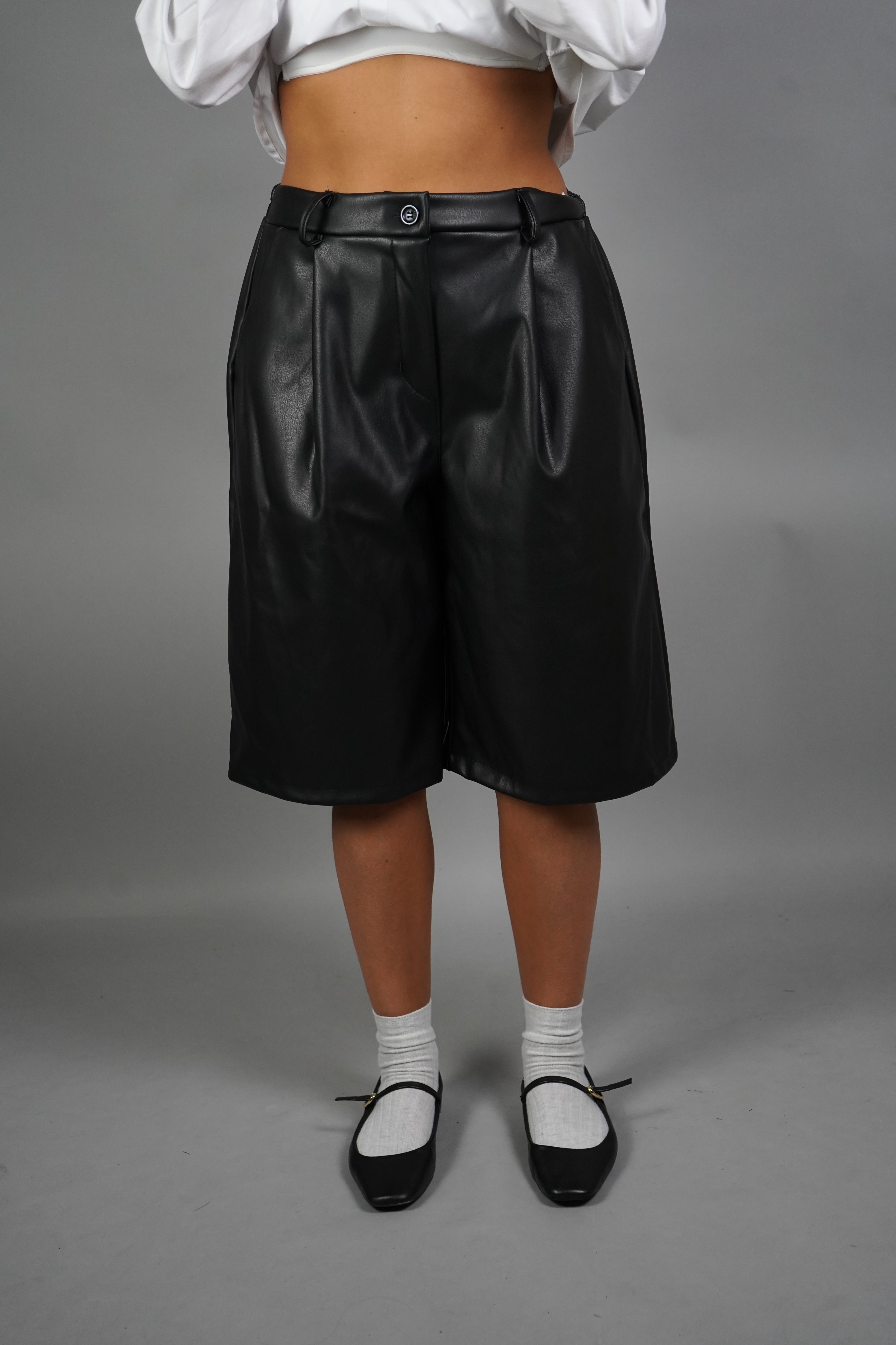 BERMUDA ECOPELLE NERO