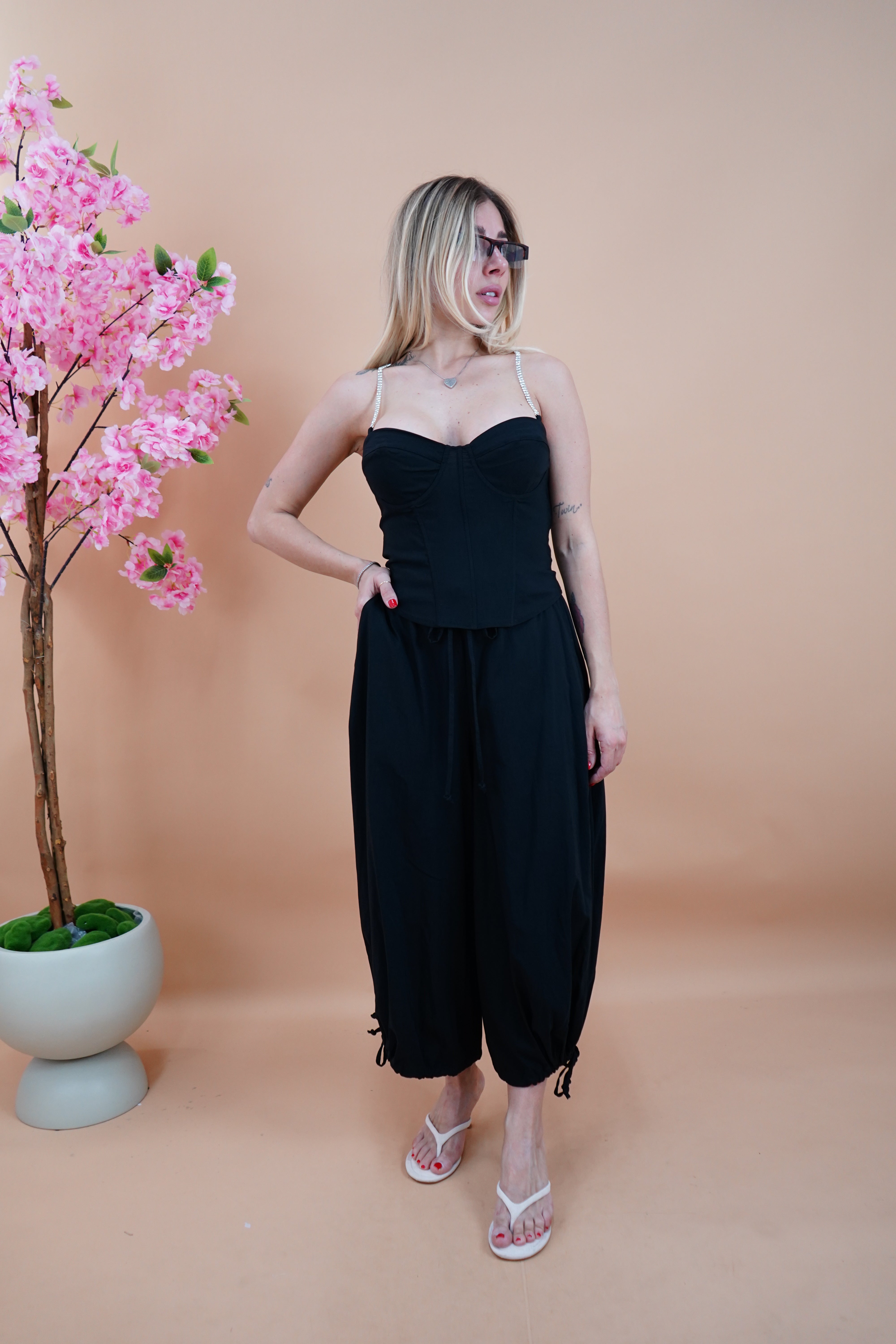COORDINATO ROMINA NERO by lumina