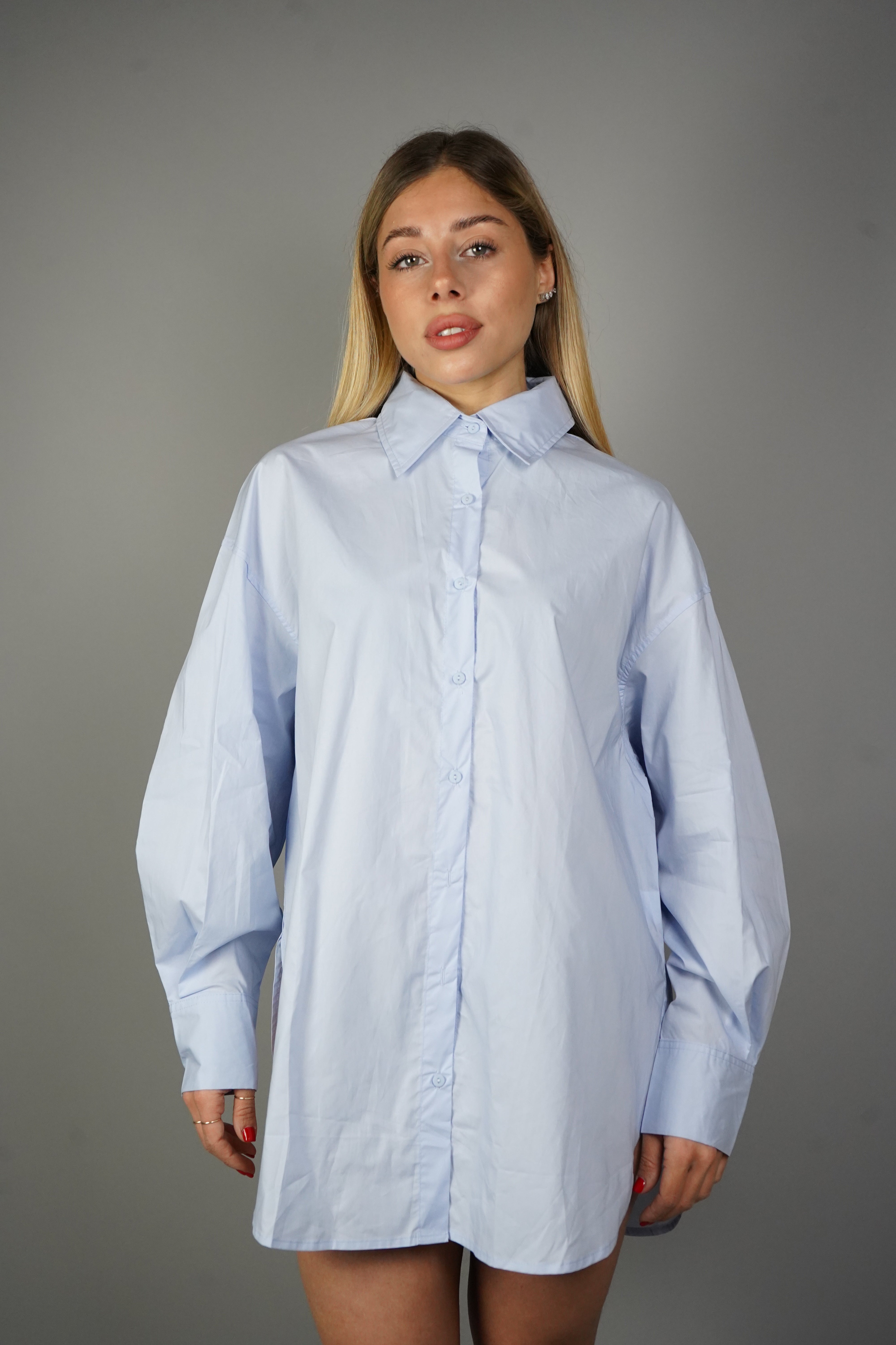 CAMICIA AZZURRA OVERSIZE