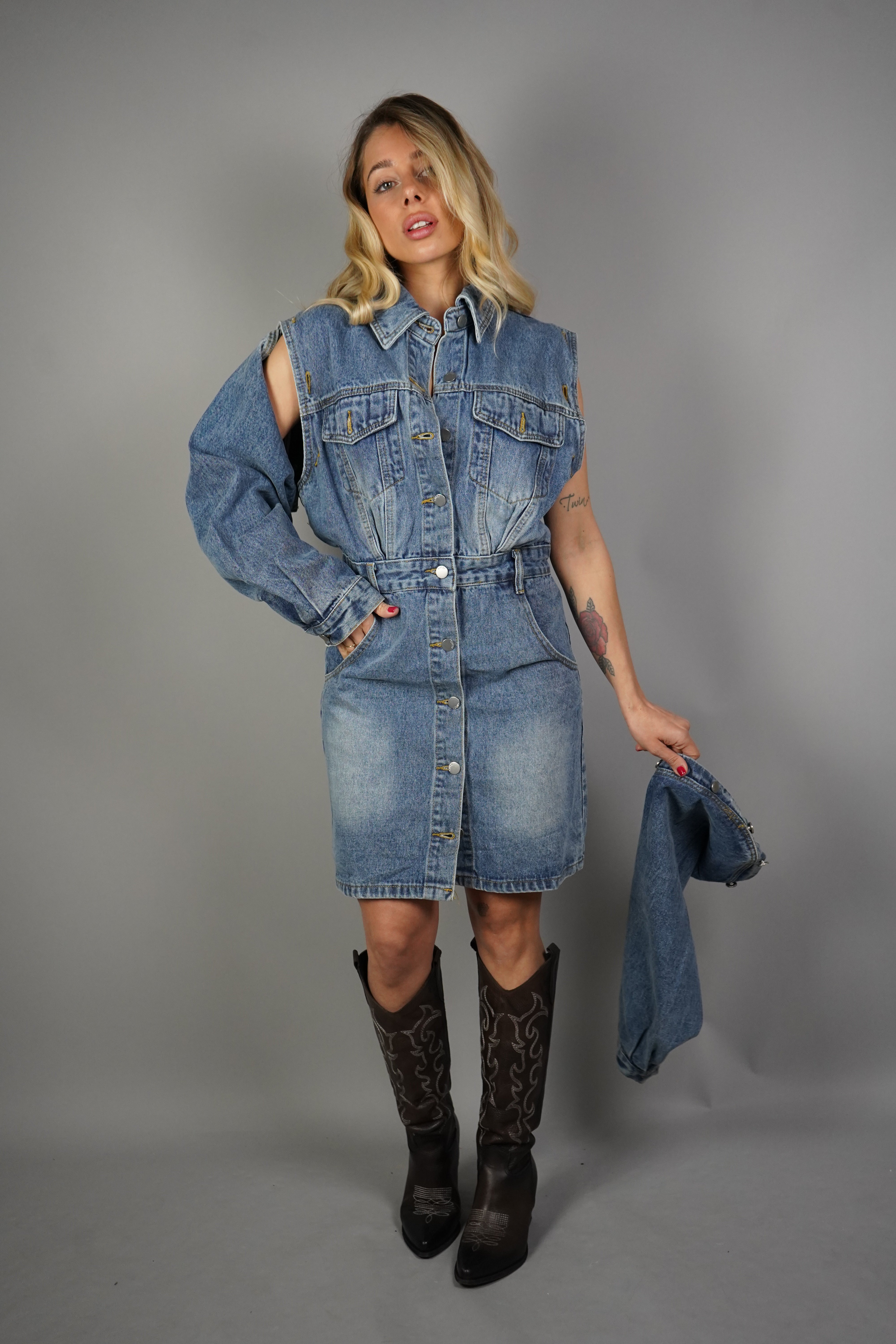 DENIM DRESS FIBRA