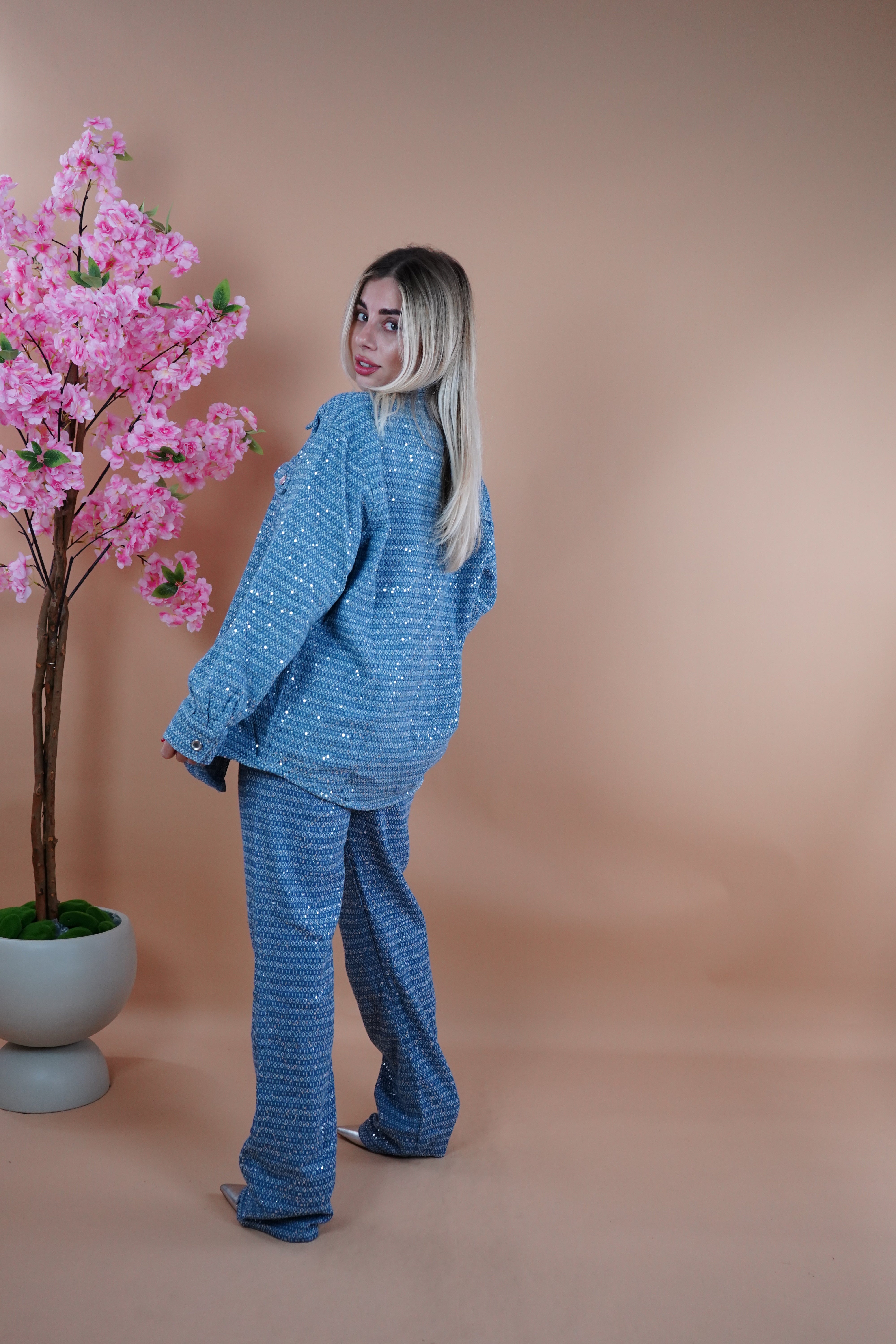 COORDINATO DENIM E PAILLETTES SESE