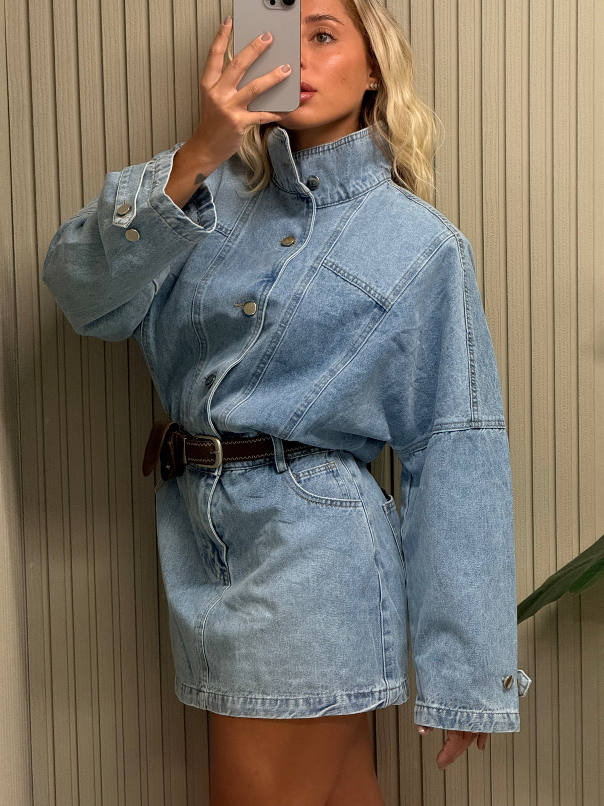 MINI DRESS DENIM CON SPALLINA