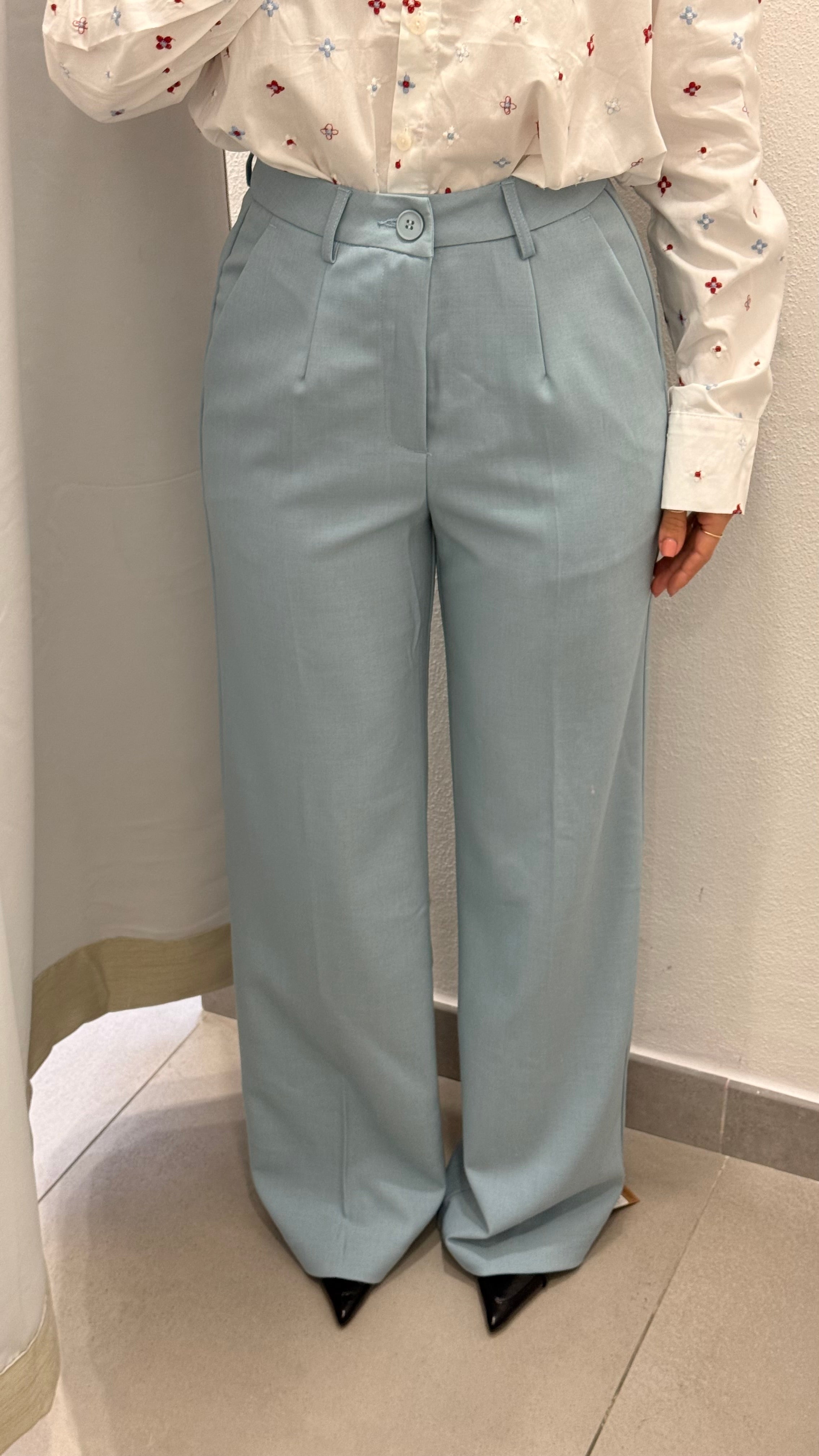 PANTALONE OFFICE AZZURRO