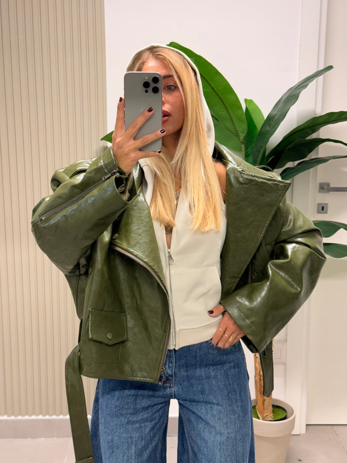 CHIODO ECOPELLE OVERSIZE MARSIGLIA VERDE