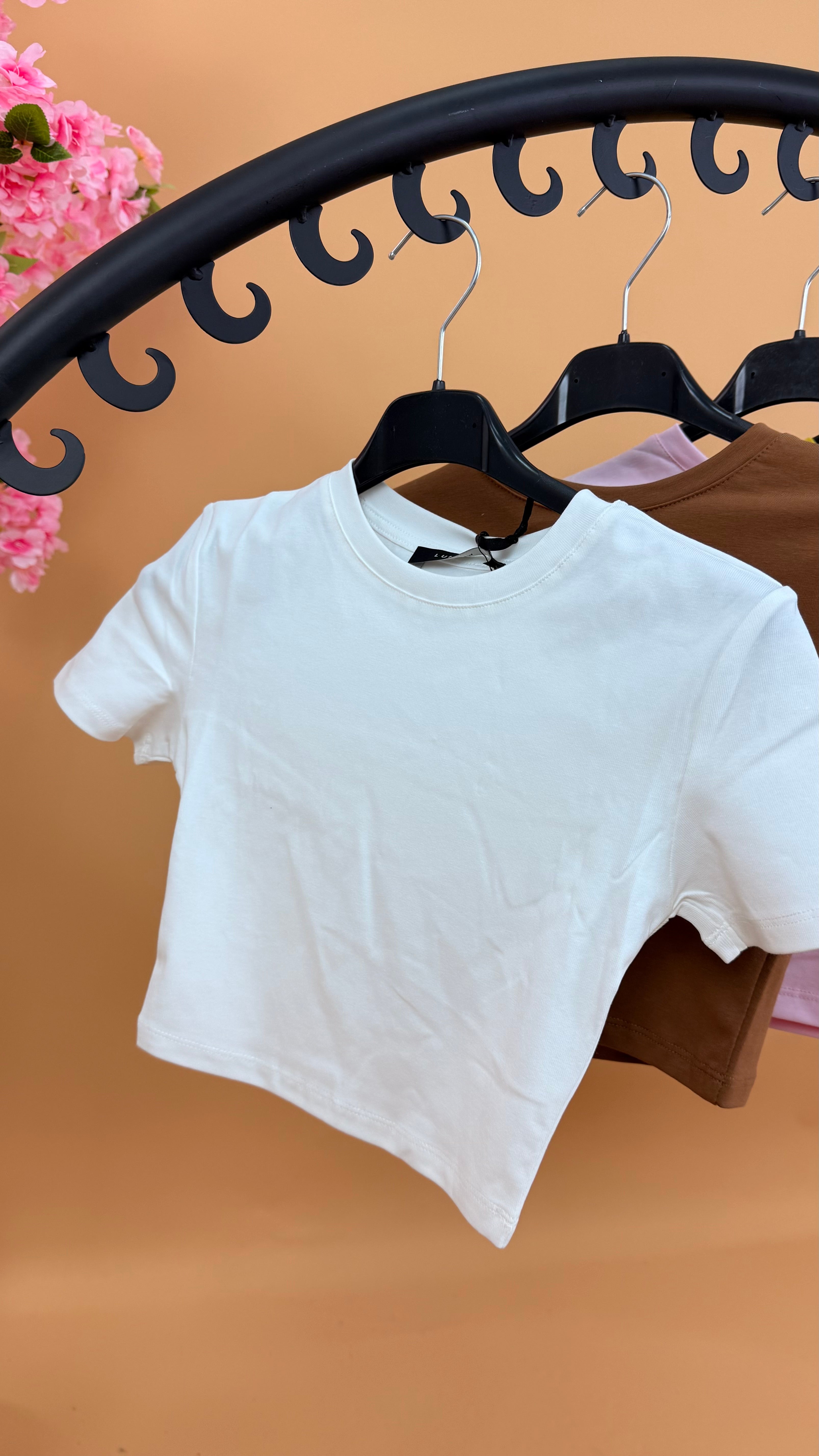 T-SHIRT CROP LUMINA (vari colori)