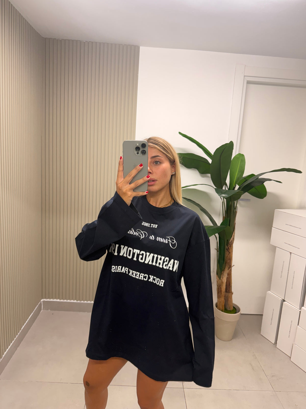 T-SHIRT WASHINGTON BLU