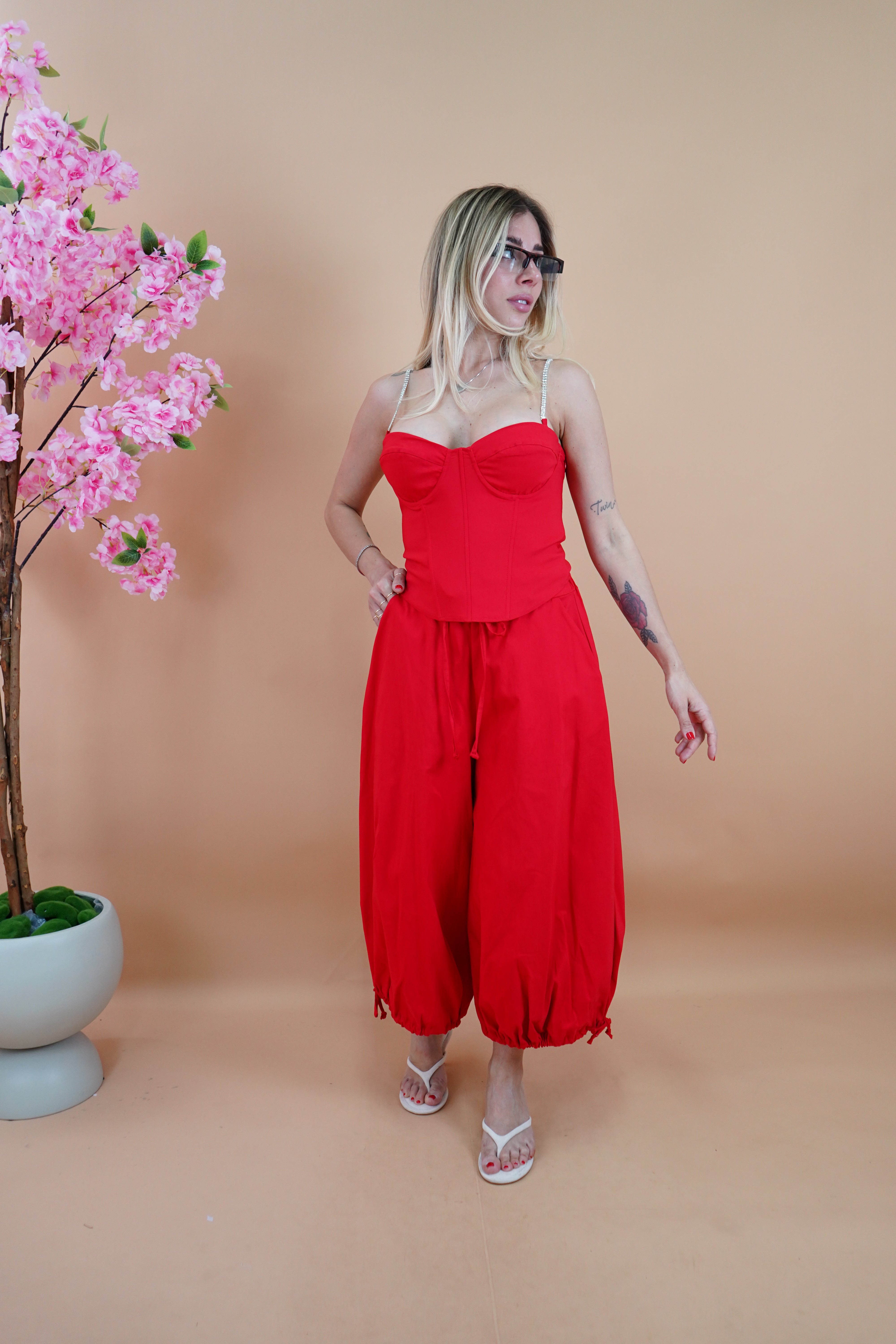 COORDINATO ROMINA ROSSO by lumina