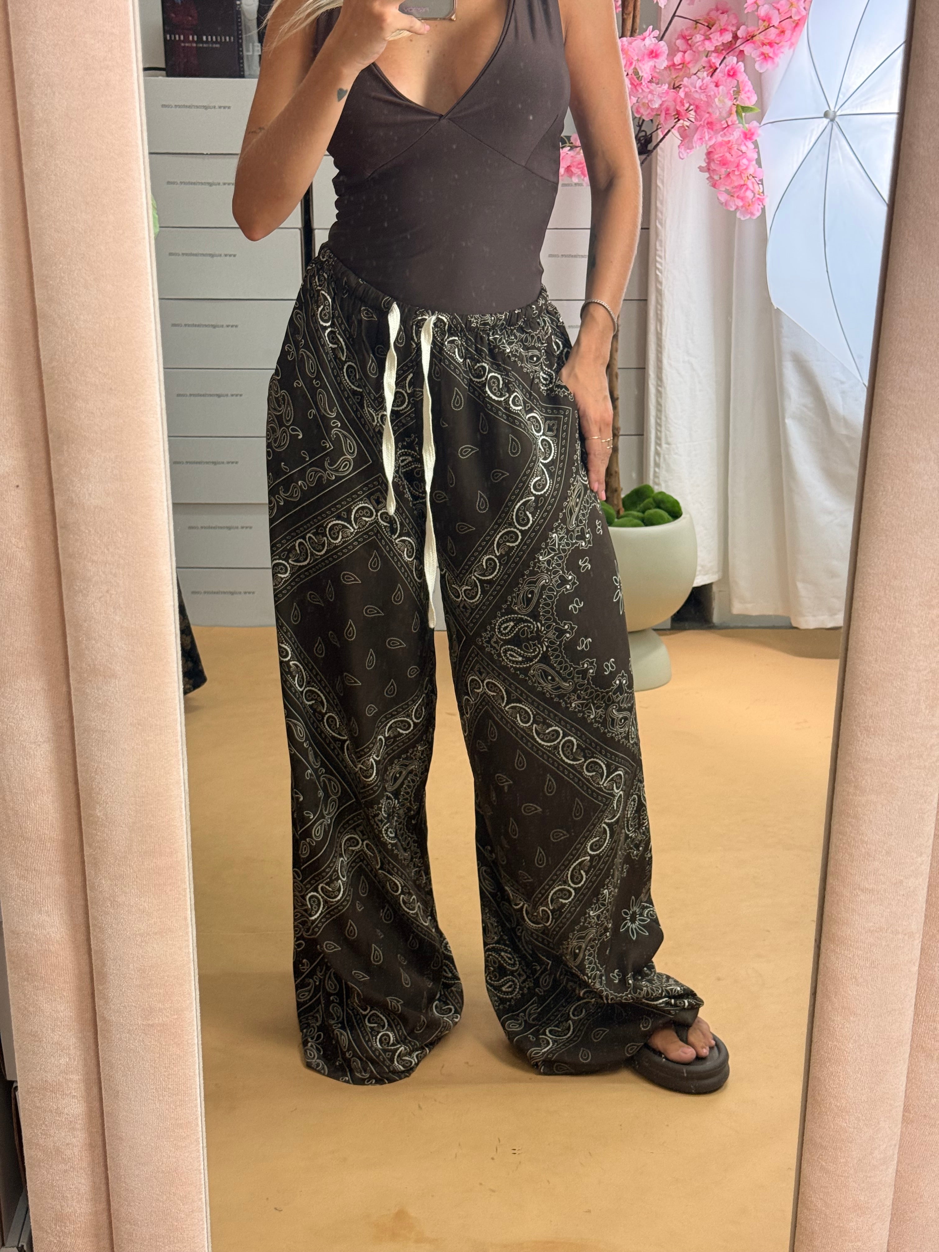 PANTALONE BANDANA MARRONE