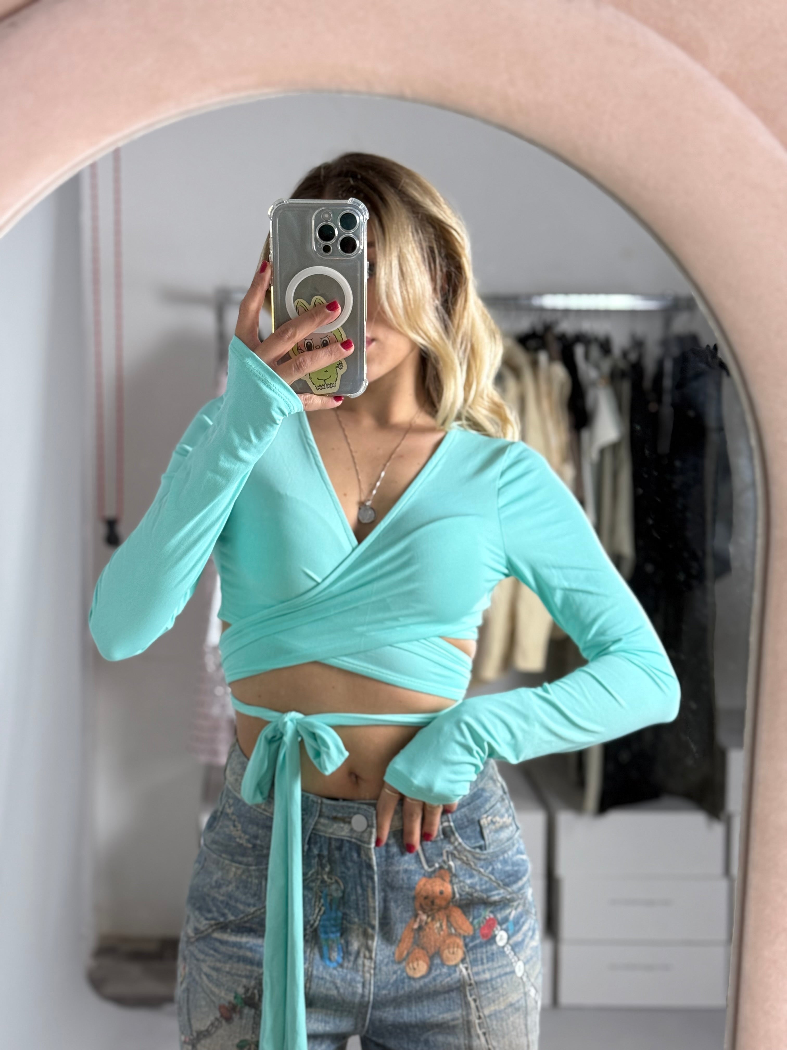 TOP INCROCIO TIFFANY