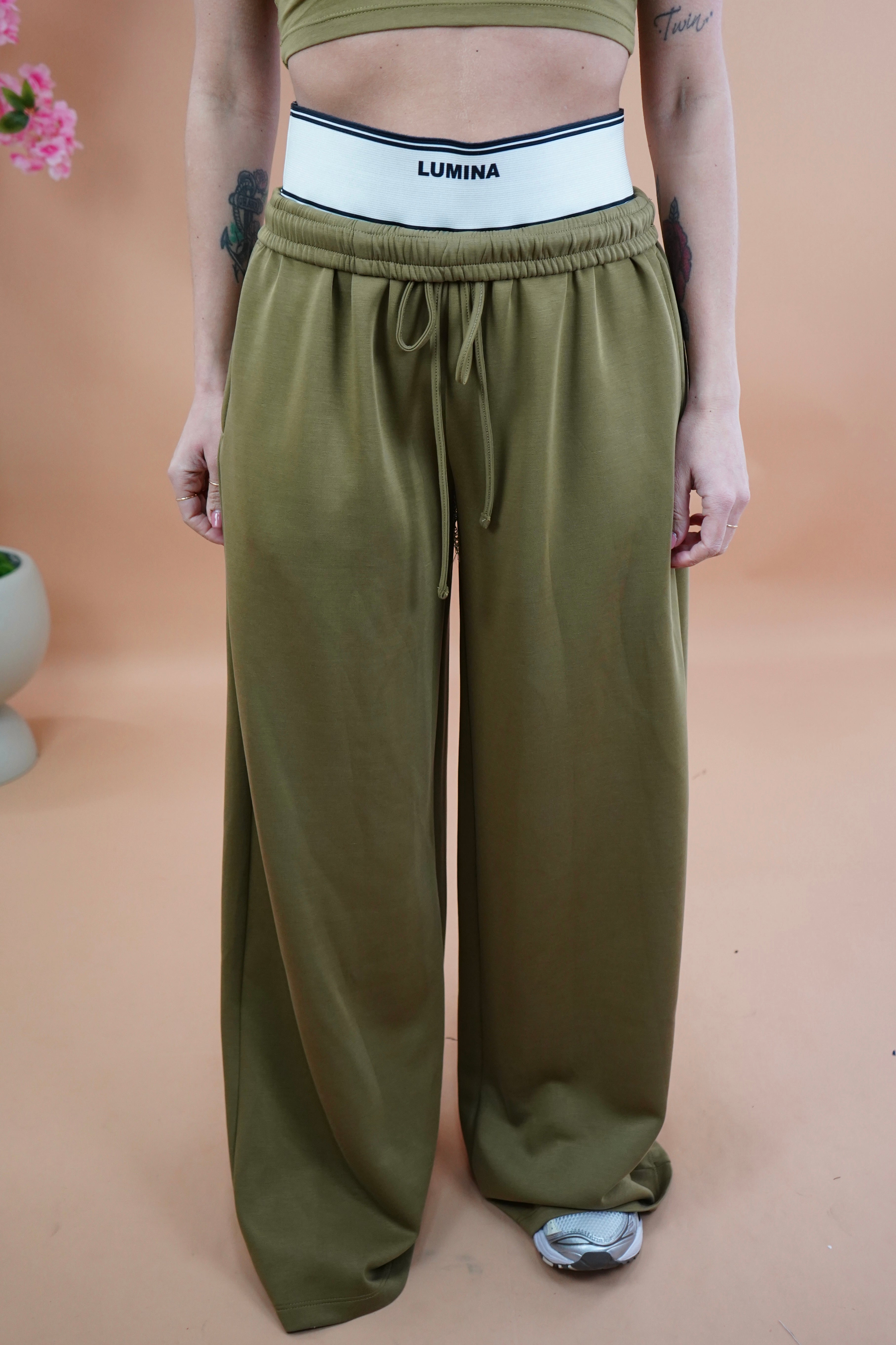 PANTALONE TUTA LUMINA VERDE OLIVA