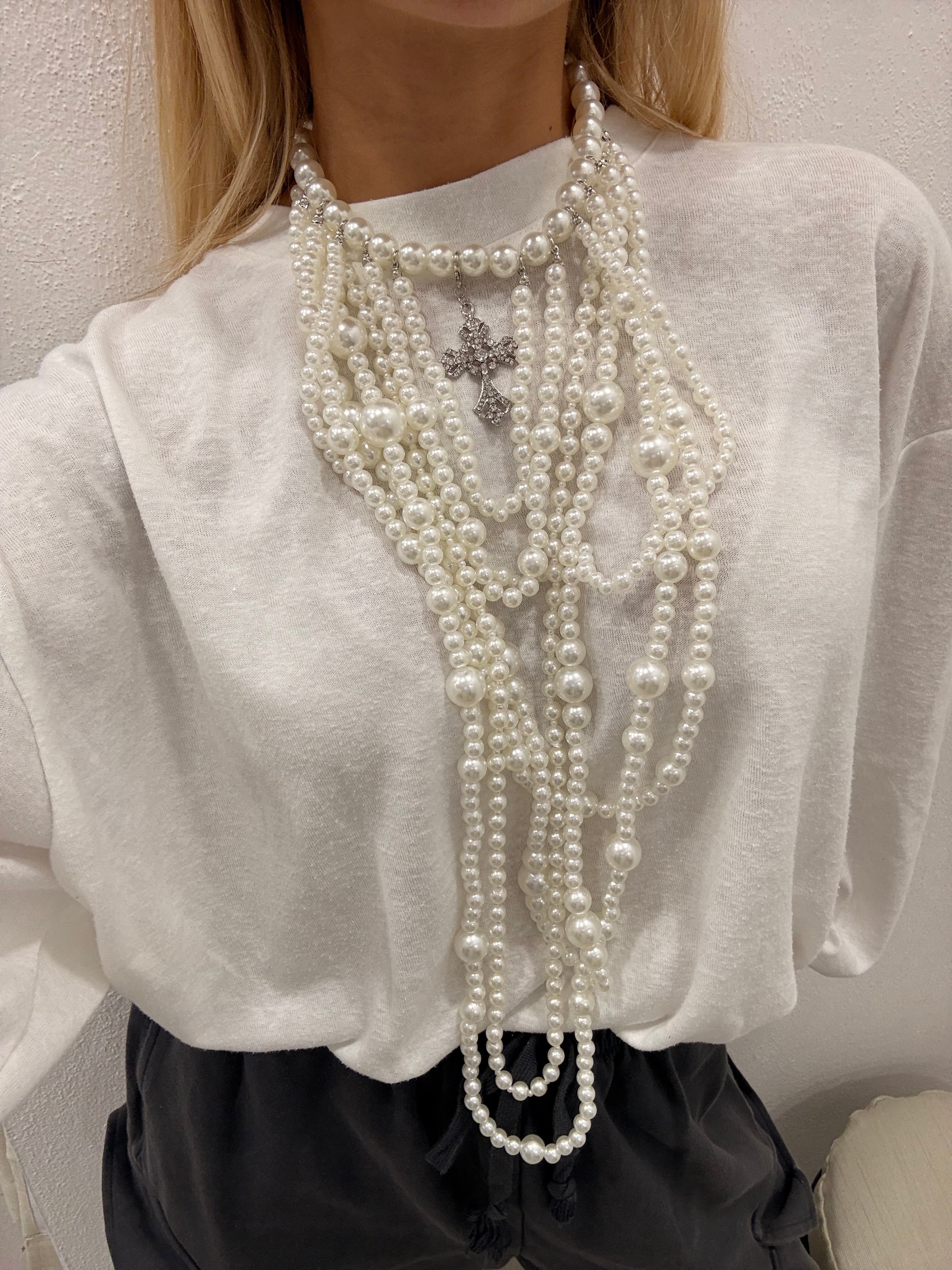 COLLANA CASCATA DI PERLE