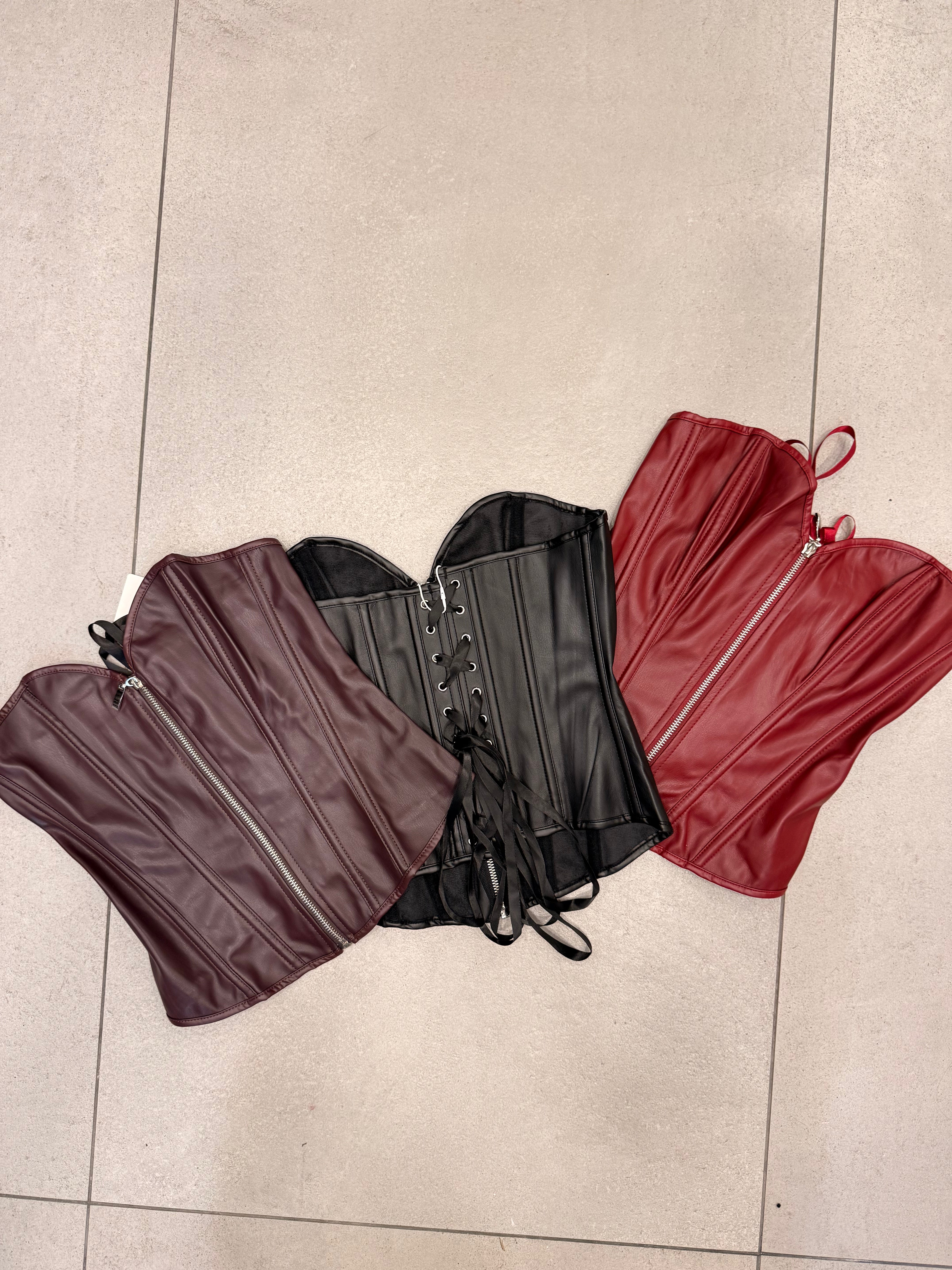 BUSTINO ECOPELLE CON ZIP