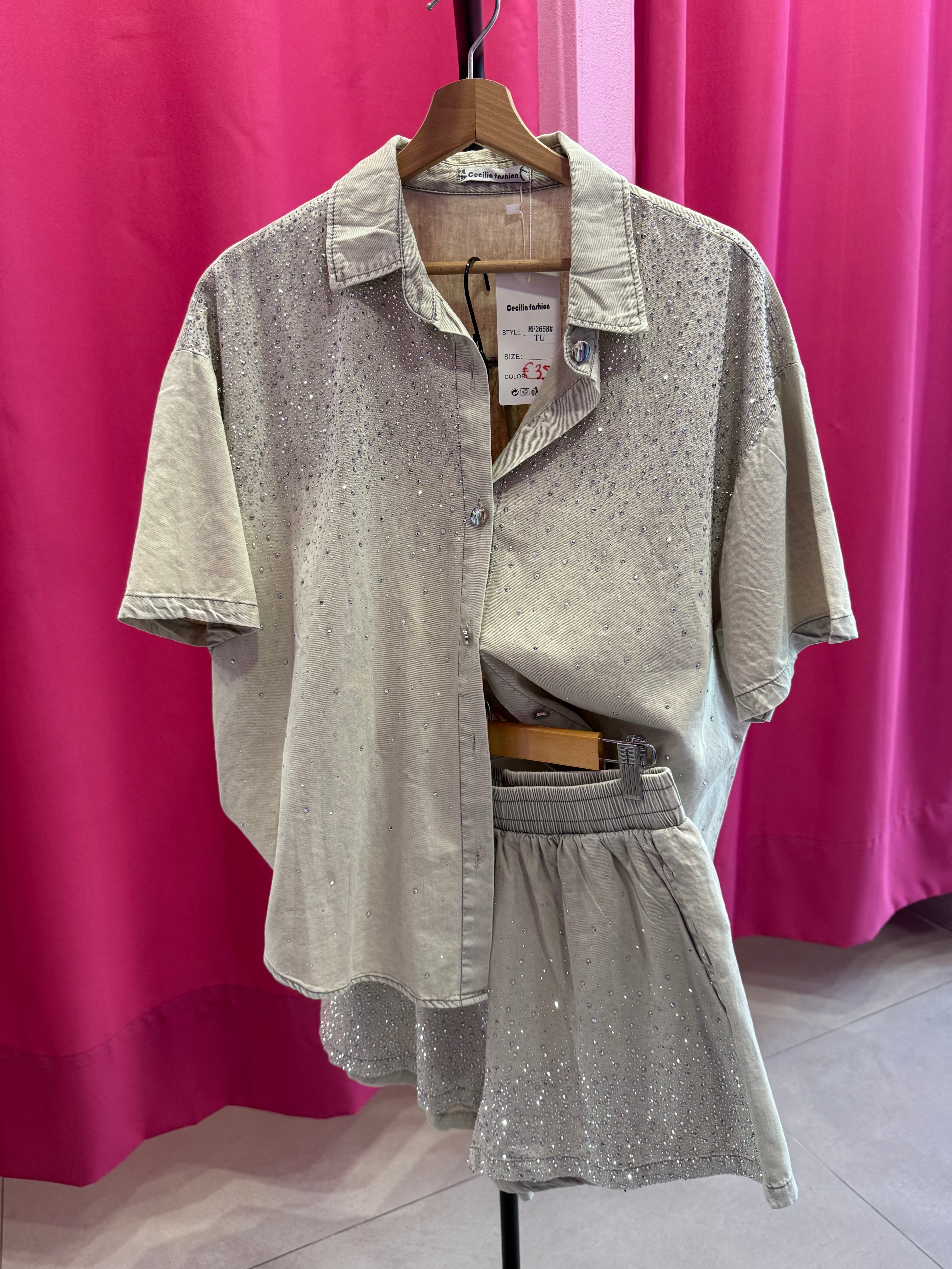 COORDINATO DENIM STRASS