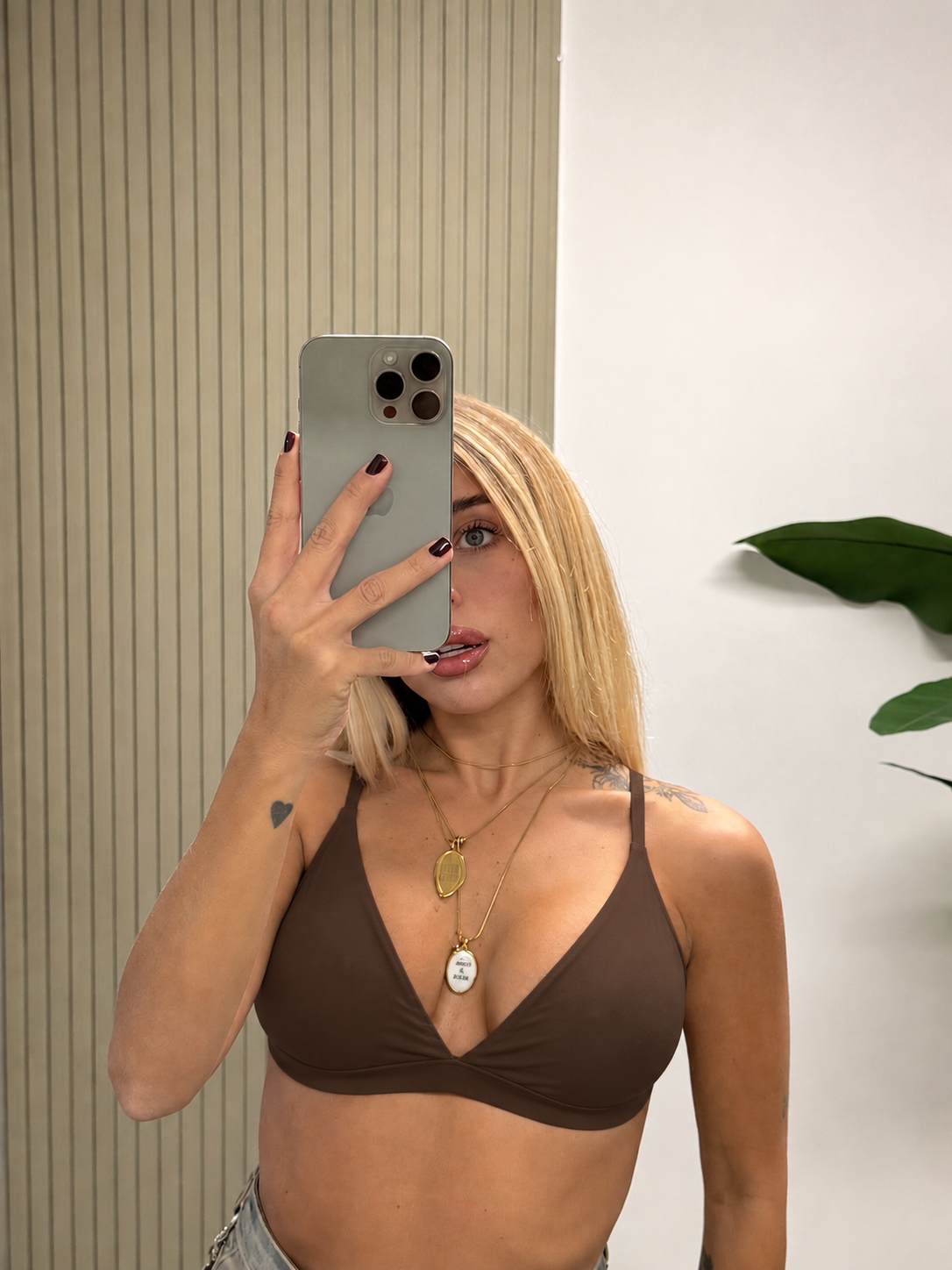 BRALETTE SKIMS MARRONE
