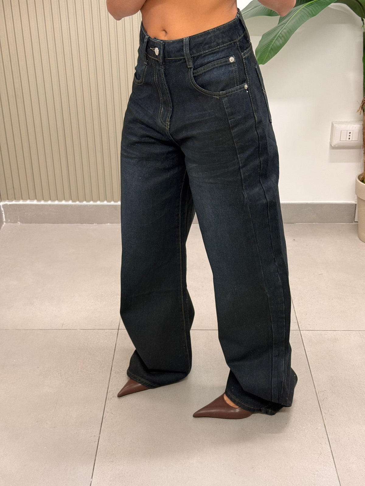 JEANS BALLON SPALMATO