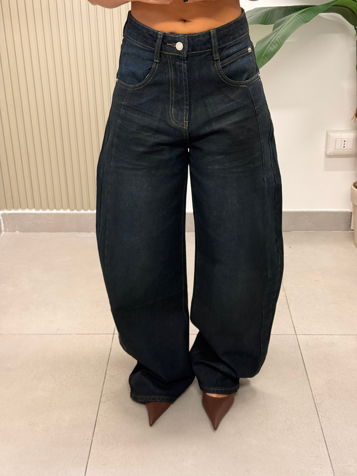 JEANS BALLON SPALMATO