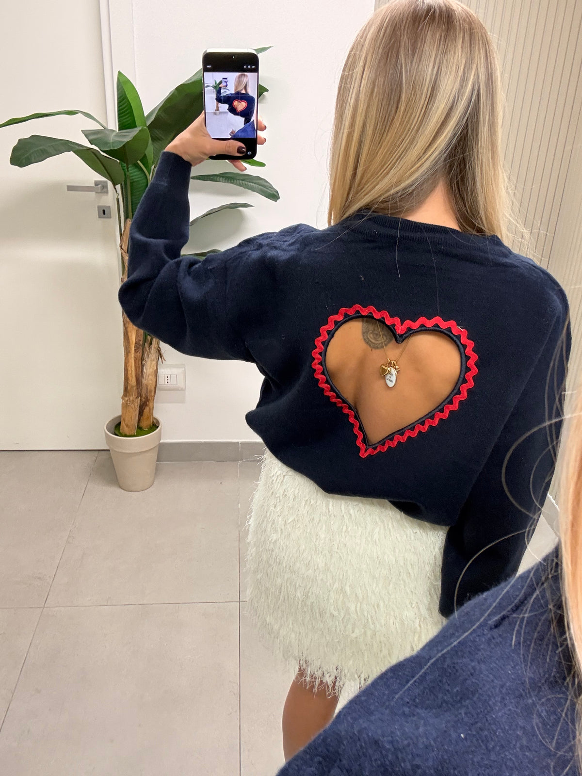PULL CUORE BLU