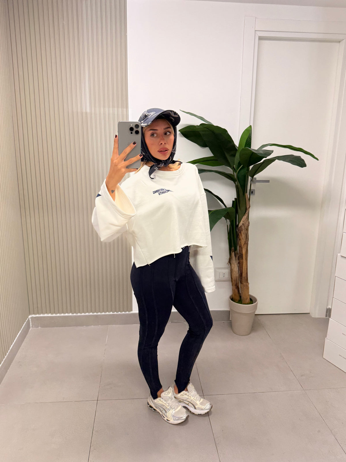 LEGGINGS GHETTA A RIGHE BLU