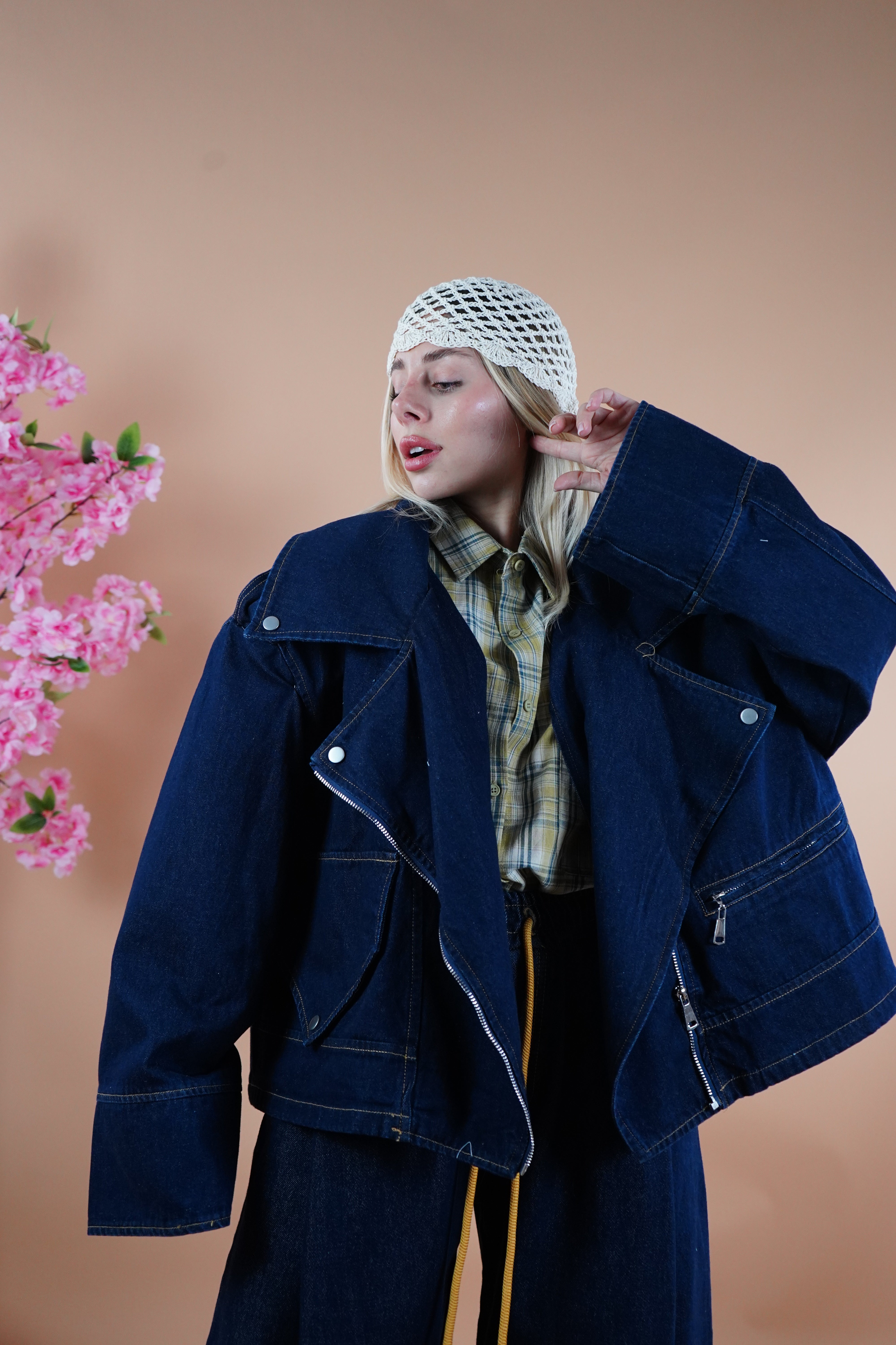 CHIODO OVERSIZE BALI  DENIM SCURO