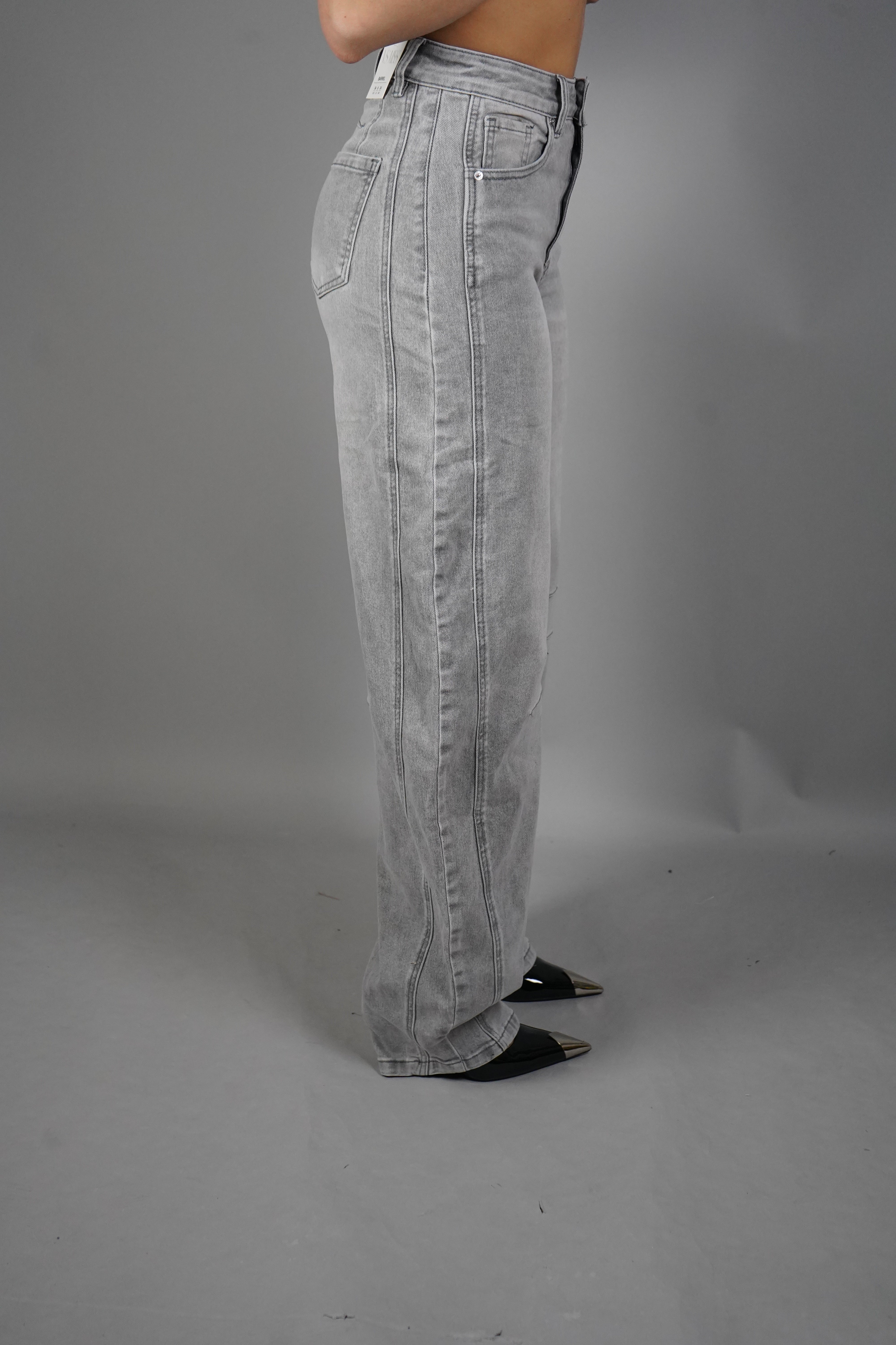 JEANS BARRELL GRIGIO